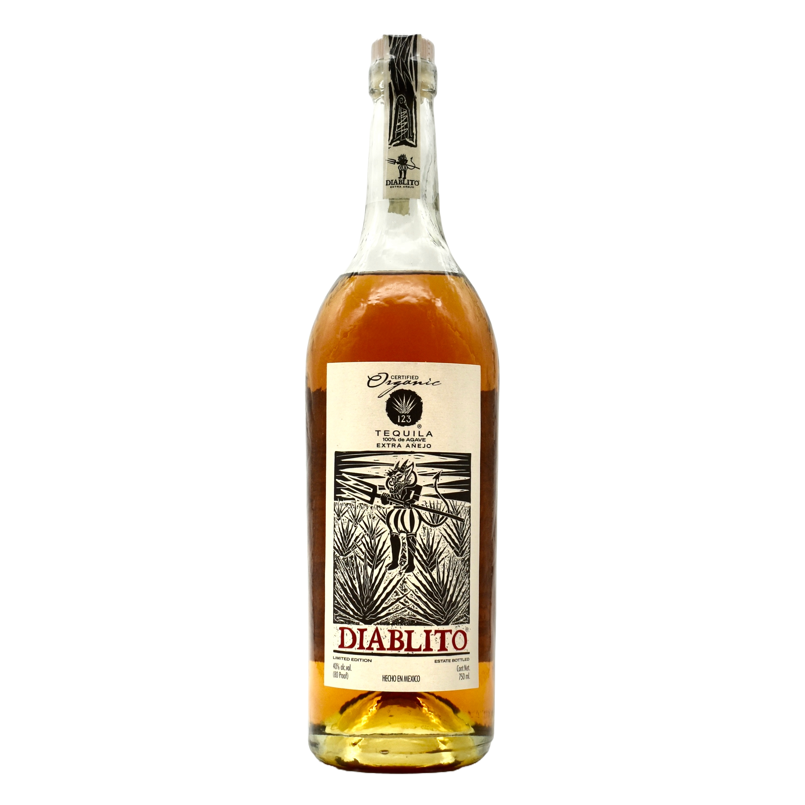 123 Tequila Extra Anejo Diablito 750ml