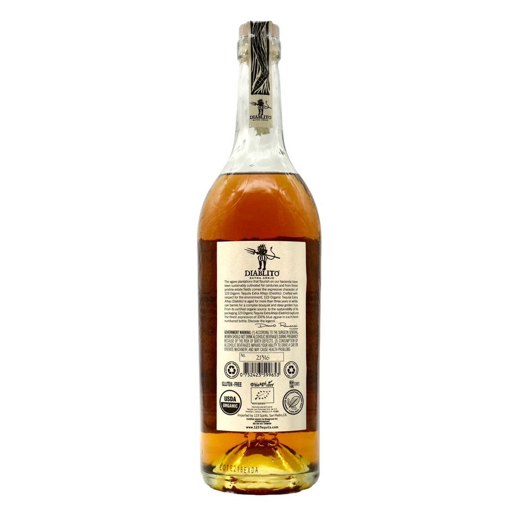 123 Tequila Extra Anejo Diablito 750ml