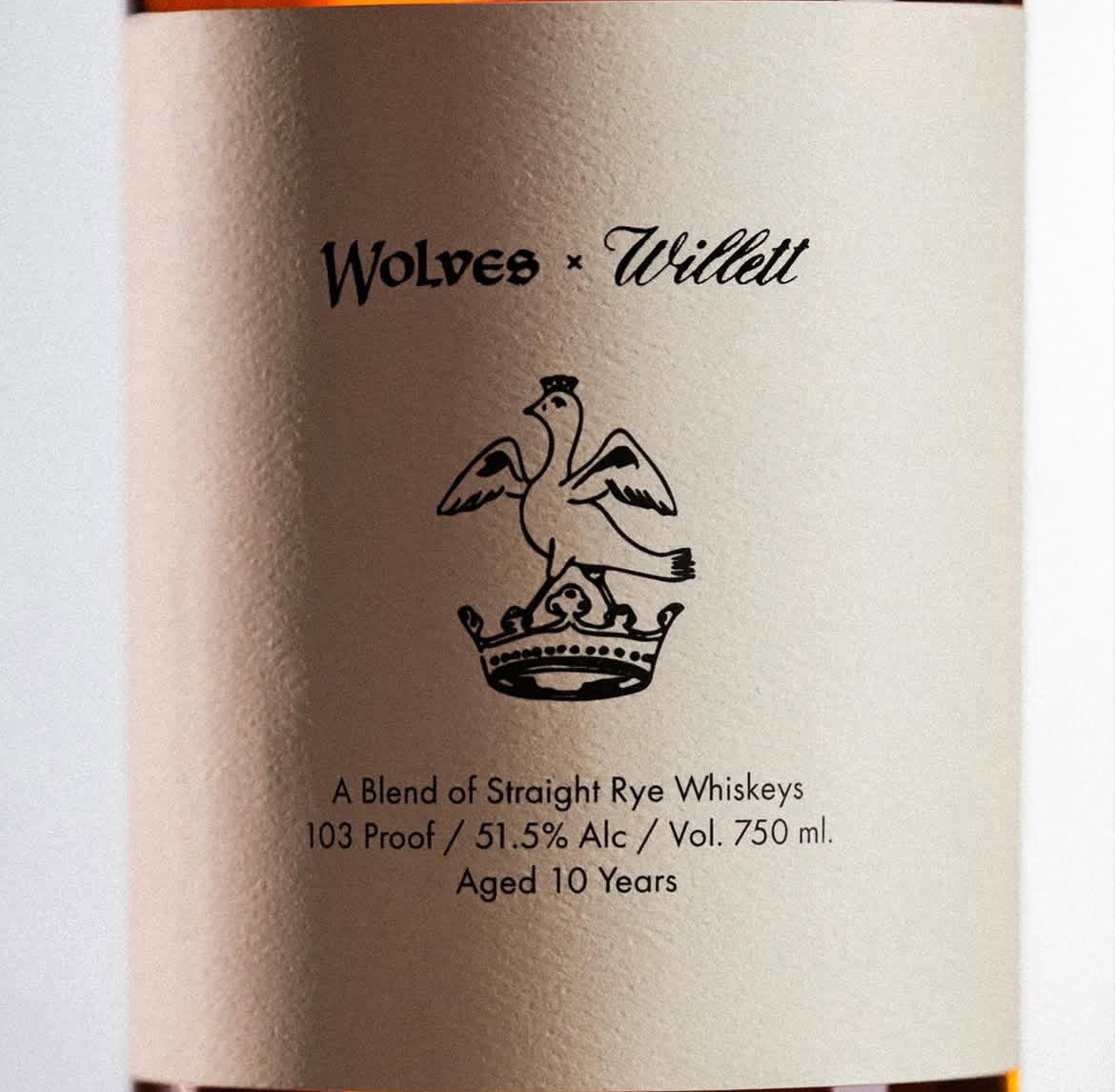 Wolves x Willett 10 Year Rye Whiskey 750ml