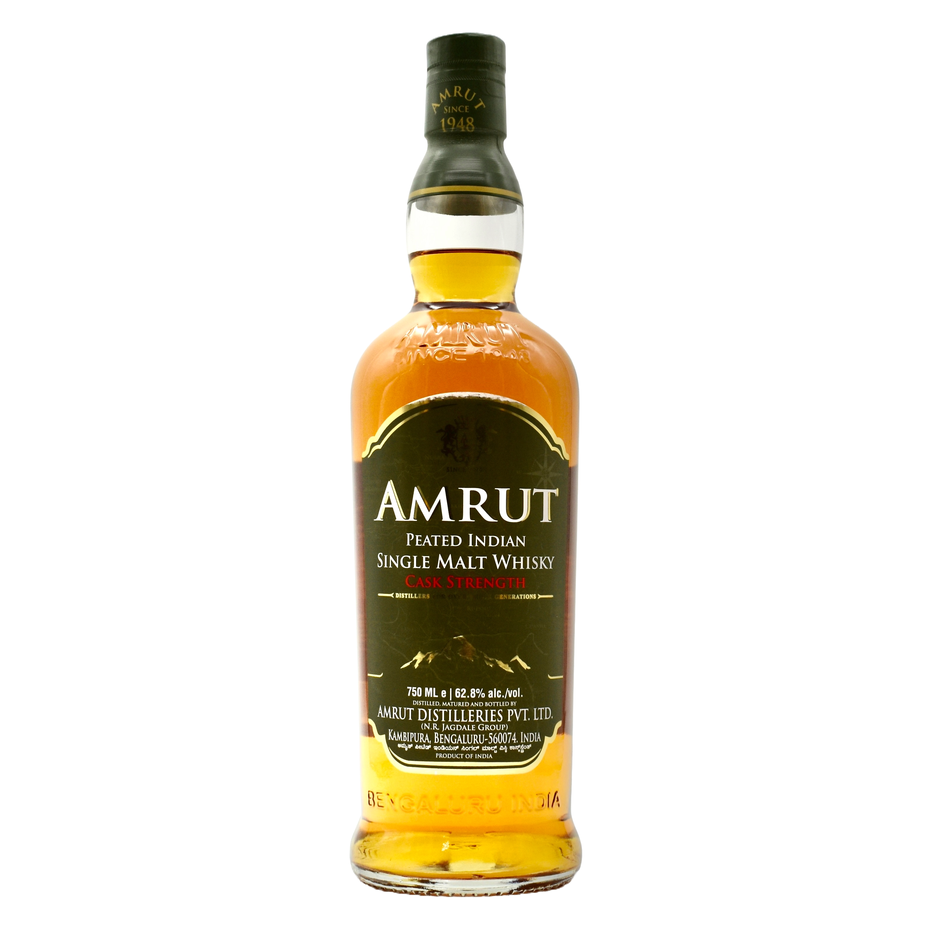 Amrut Indian Peated Single Malt Whisky Cask Strength 750ml