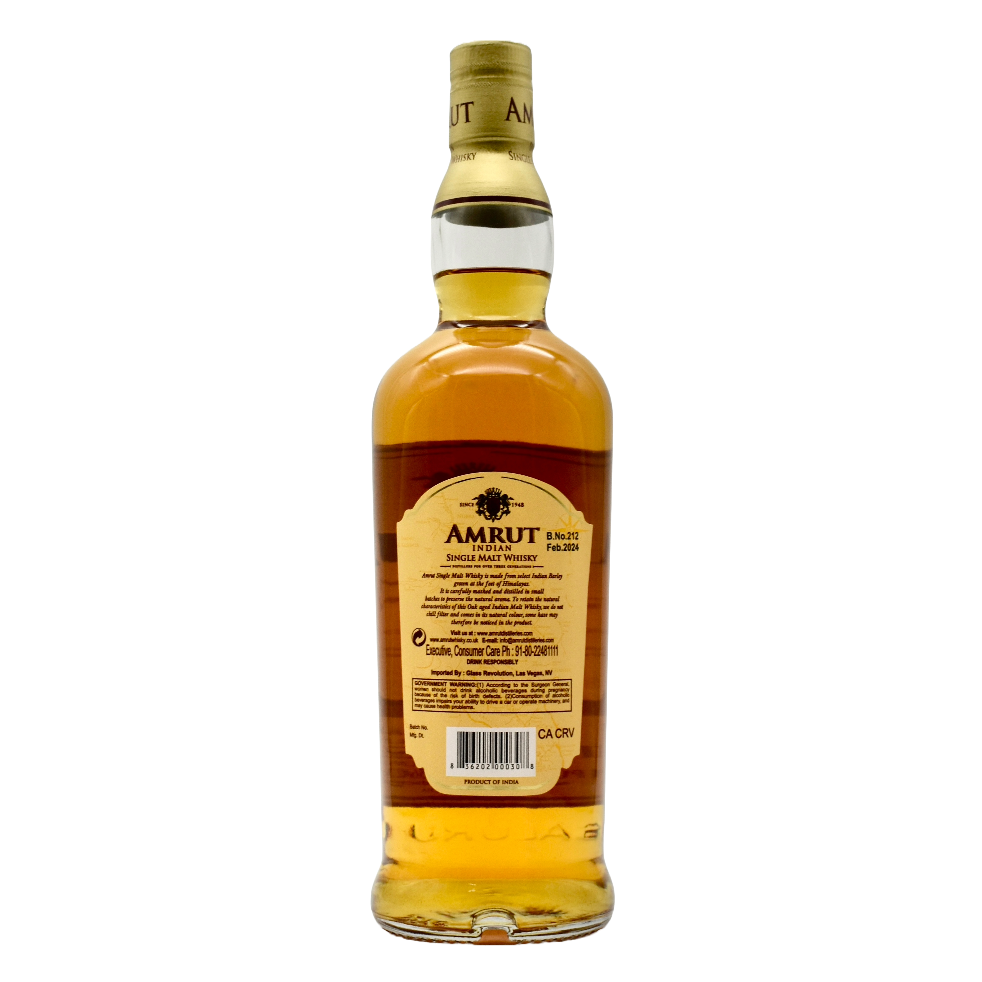 Amrut Single Malt Indian Whiskey 750ml