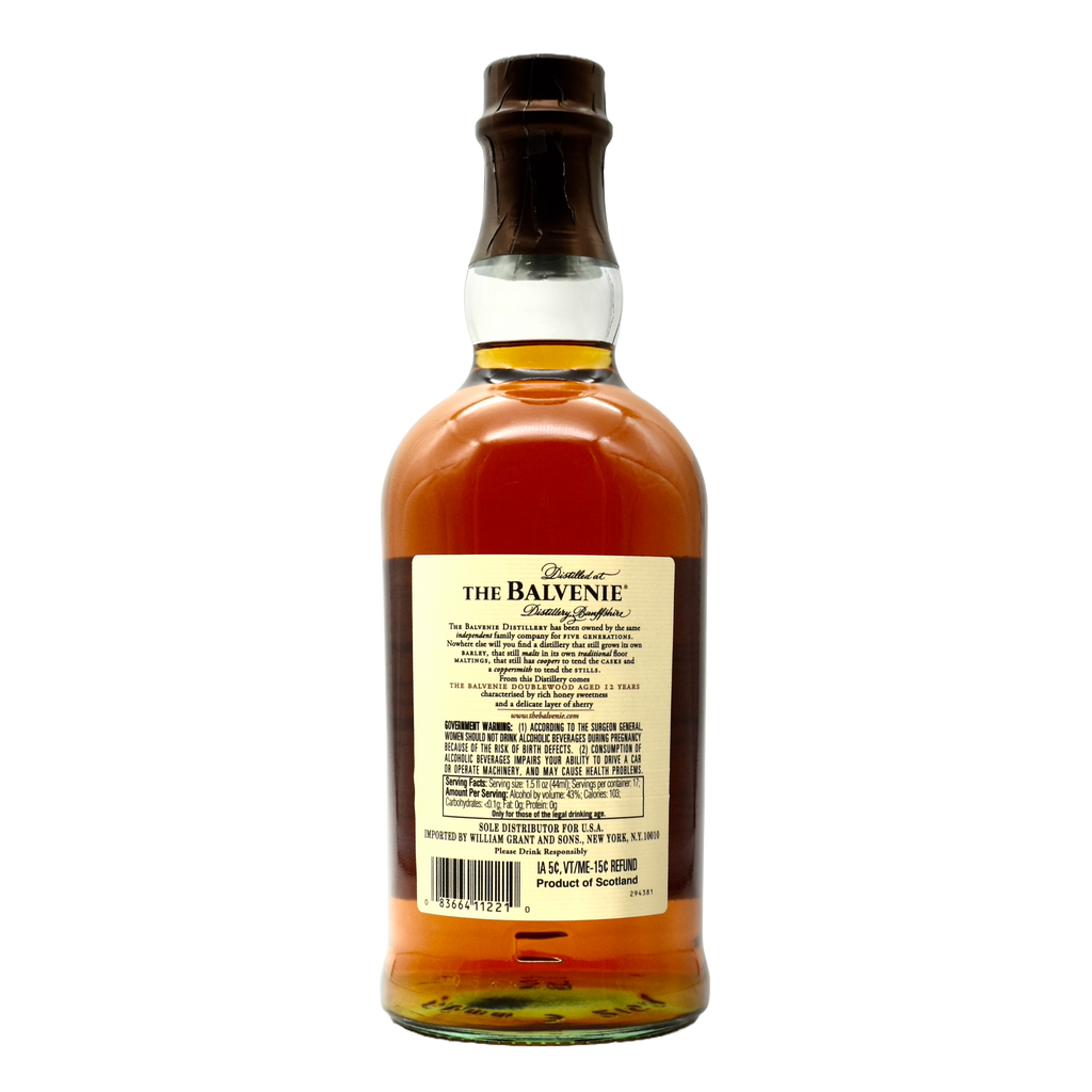 Balvenie 12 Year Old DoubleWood Single Malt Scotch Whisky 750ml
