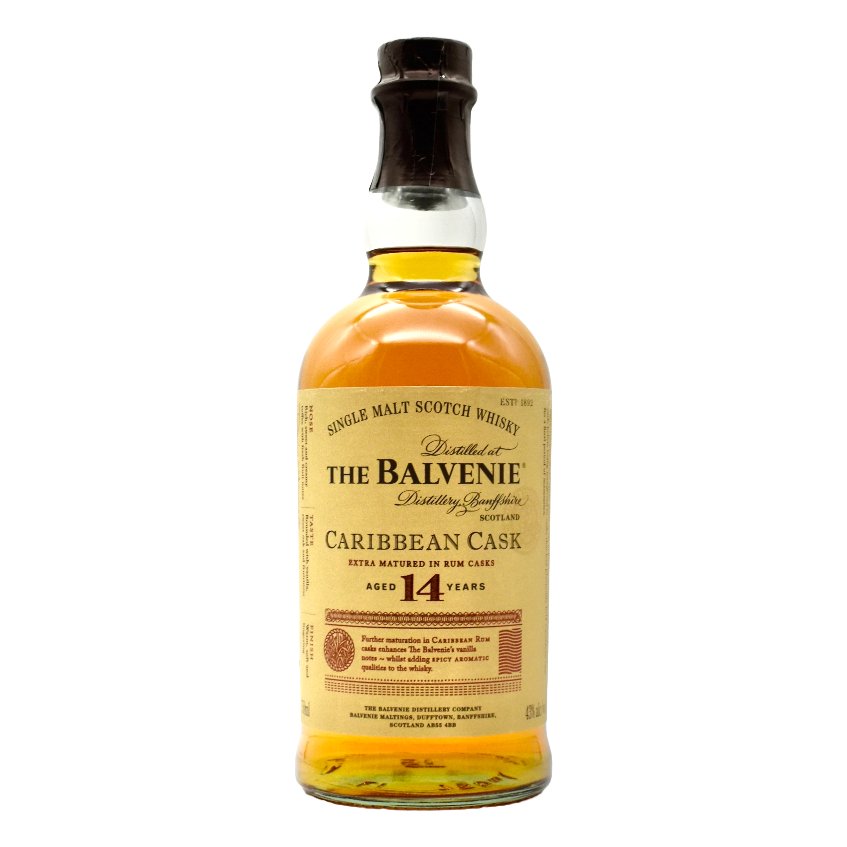 Balvenie 14 Year Old Caribbean Cask Single Malt Scotch Whisky 750ml