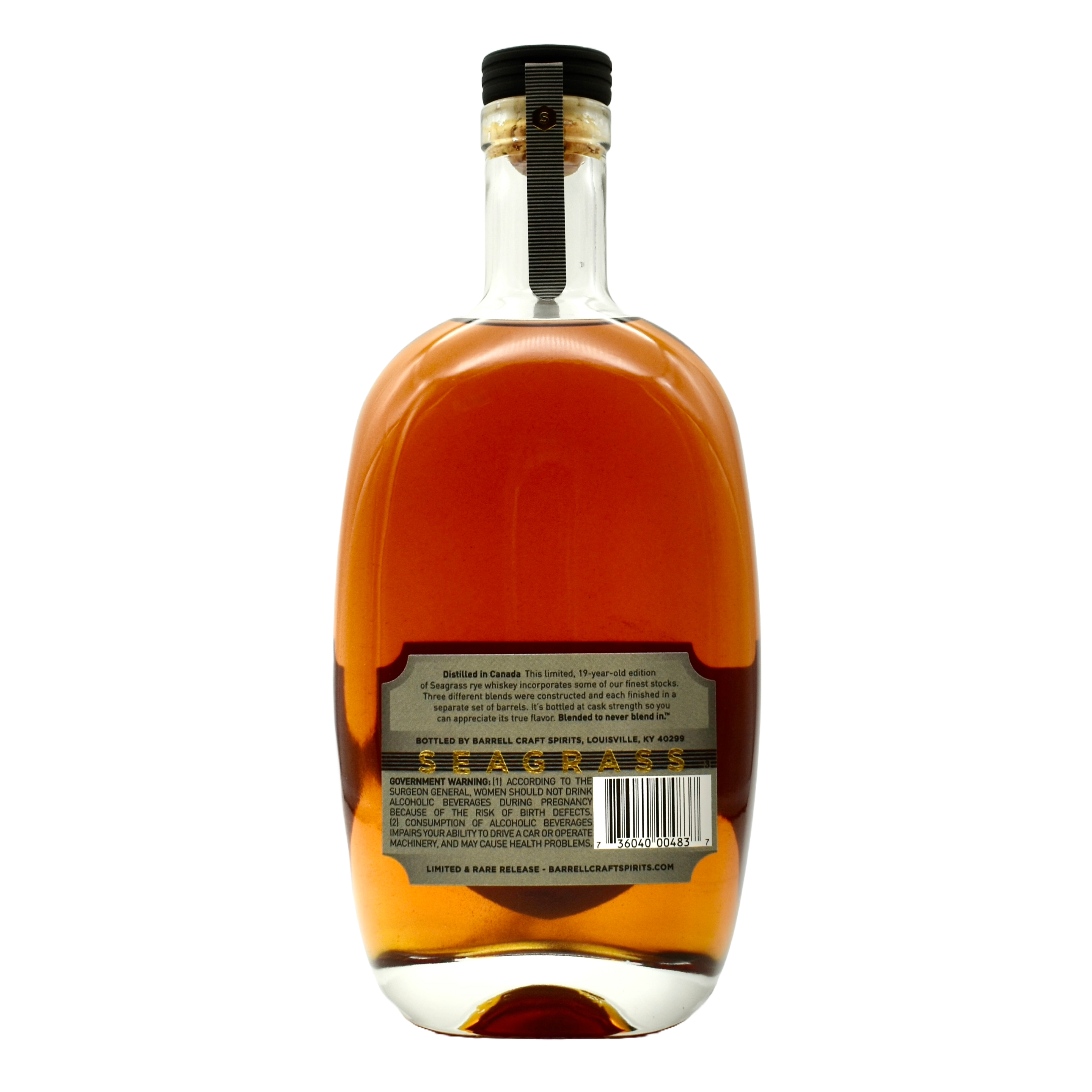 Barrell Seagrass 19 Year Rye Whiskey 750ml