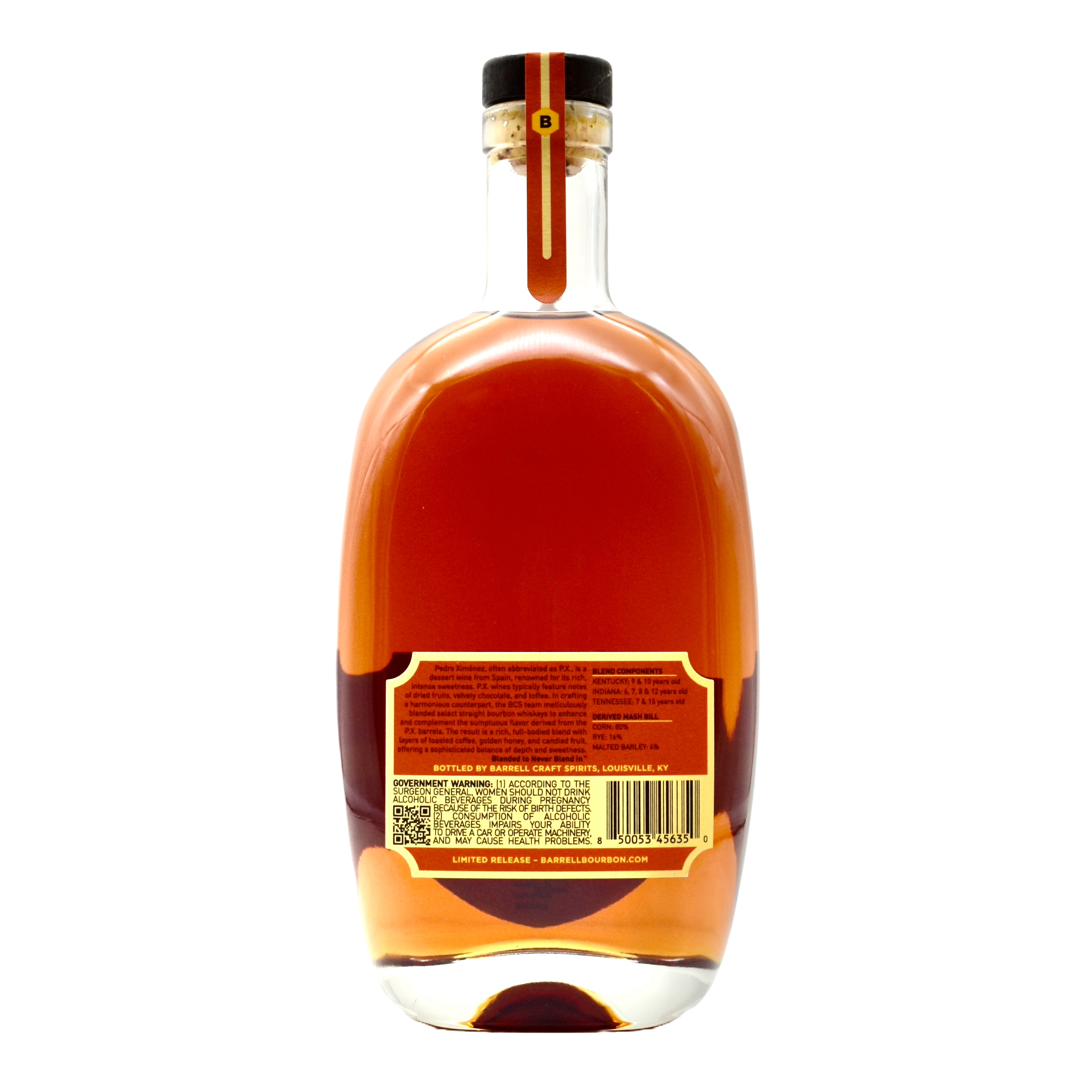 Barrell Bourbon Cask Finish Series: PX Sherry 750ml