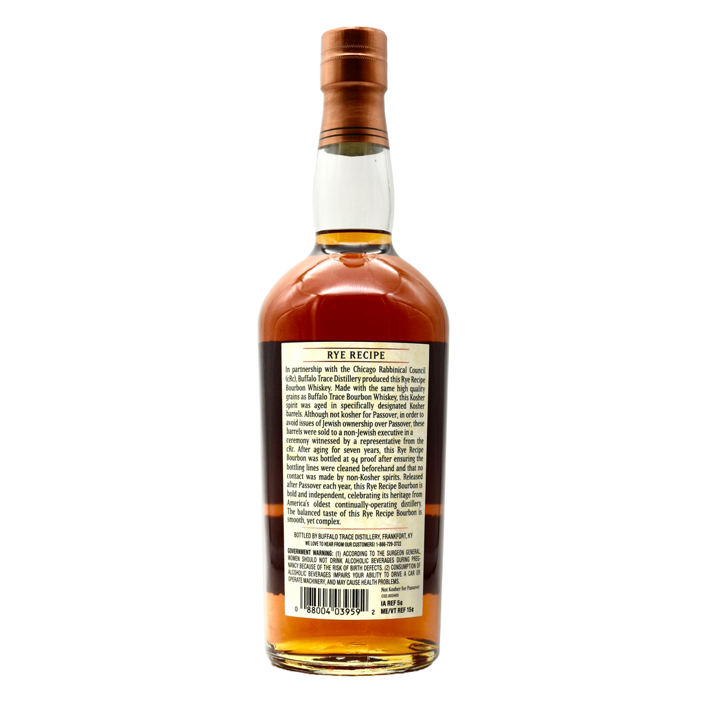 Buffalo Trace Kosher Rye Recipe 750ml  /Combo