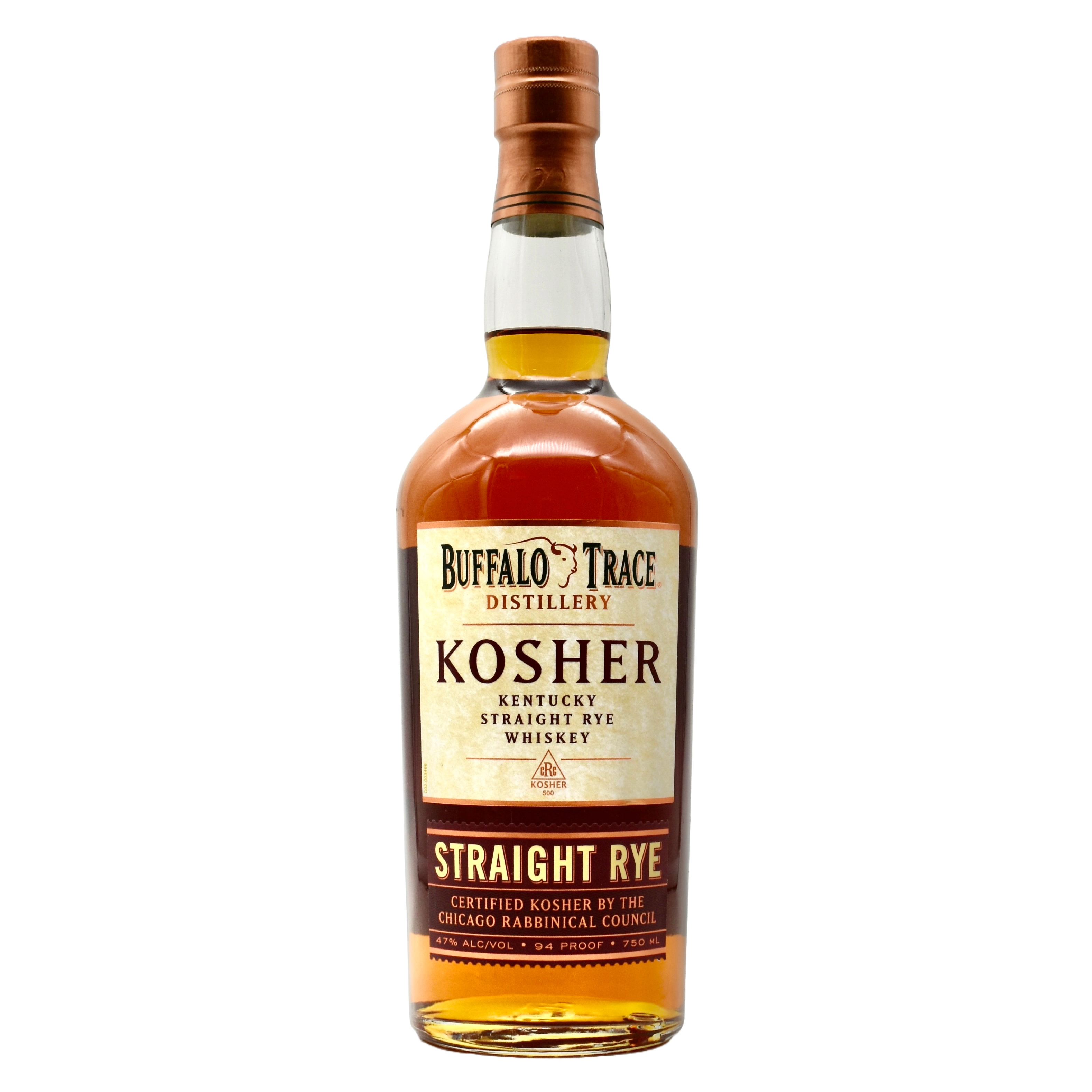 Buffalo Trace Kosher Straight Rye 750ml