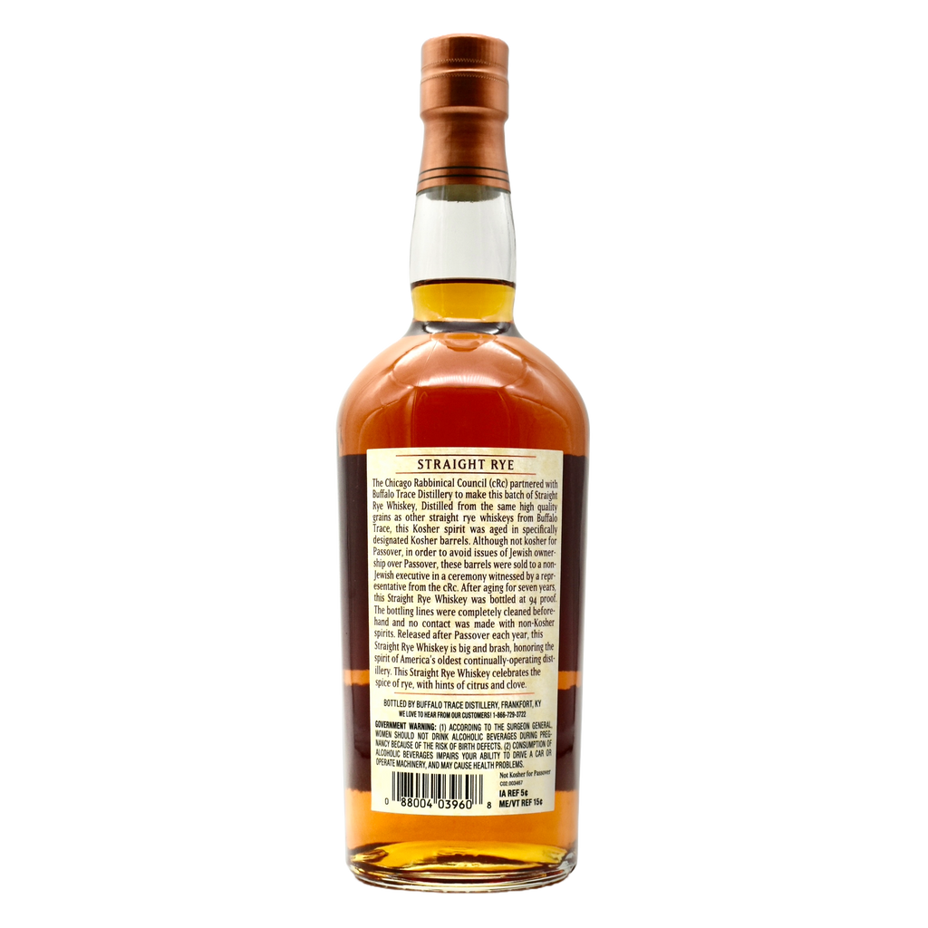 Buffalo Trace Kosher Straight Rye 750ml