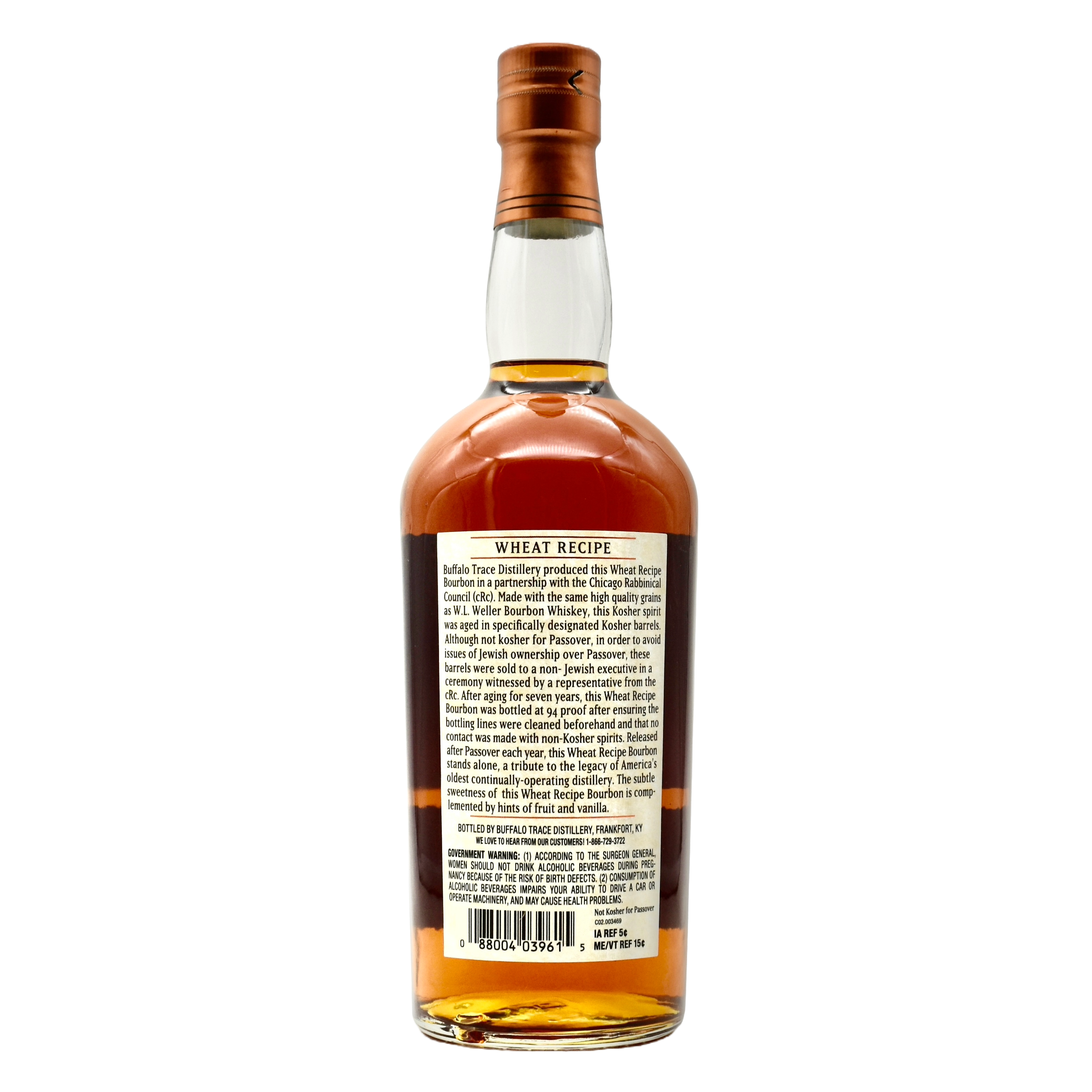 Buffalo Trace Kosher Wheat Recipe 750ml  /Combo