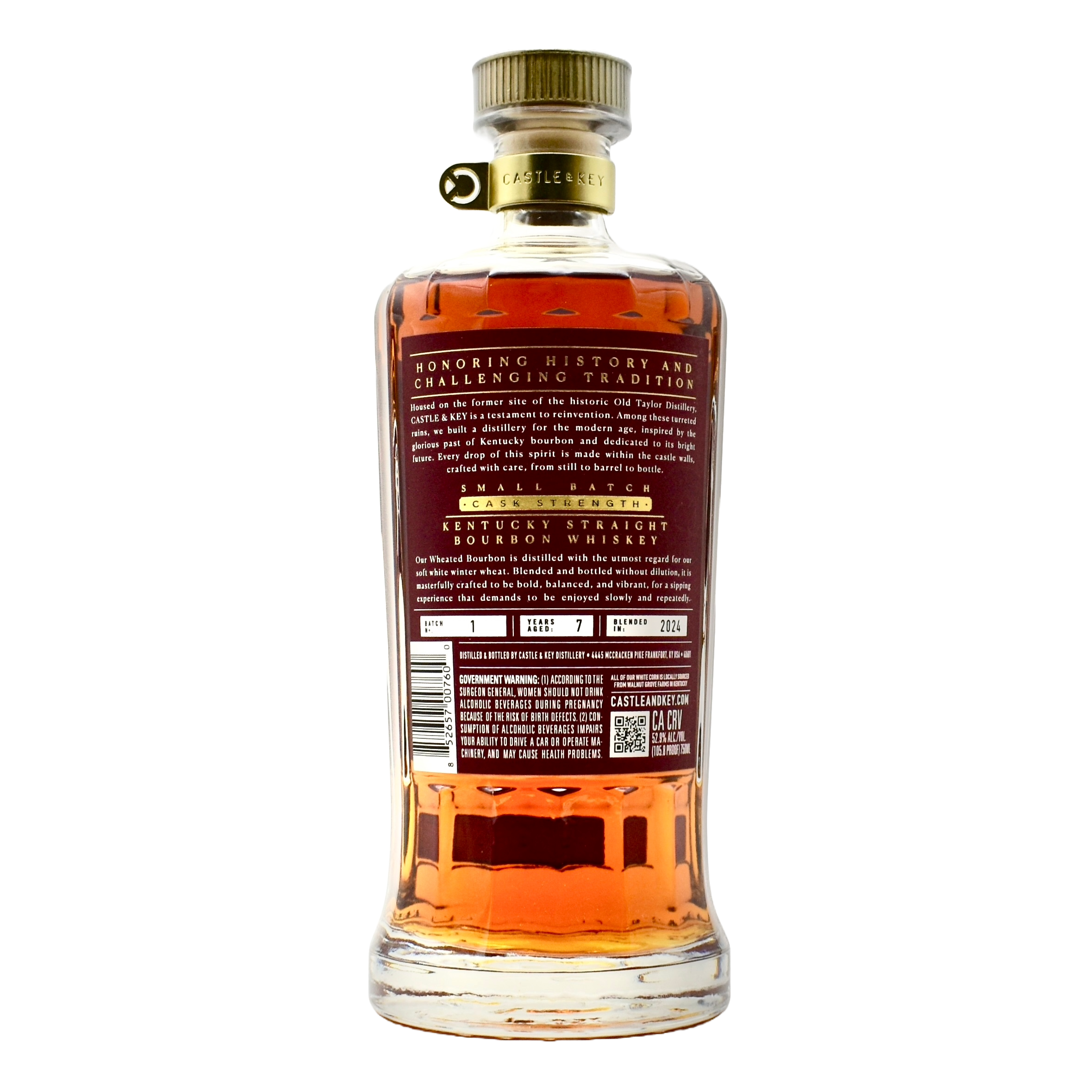 Castle & Key Bourbon Wheated Cask Strength 750ml