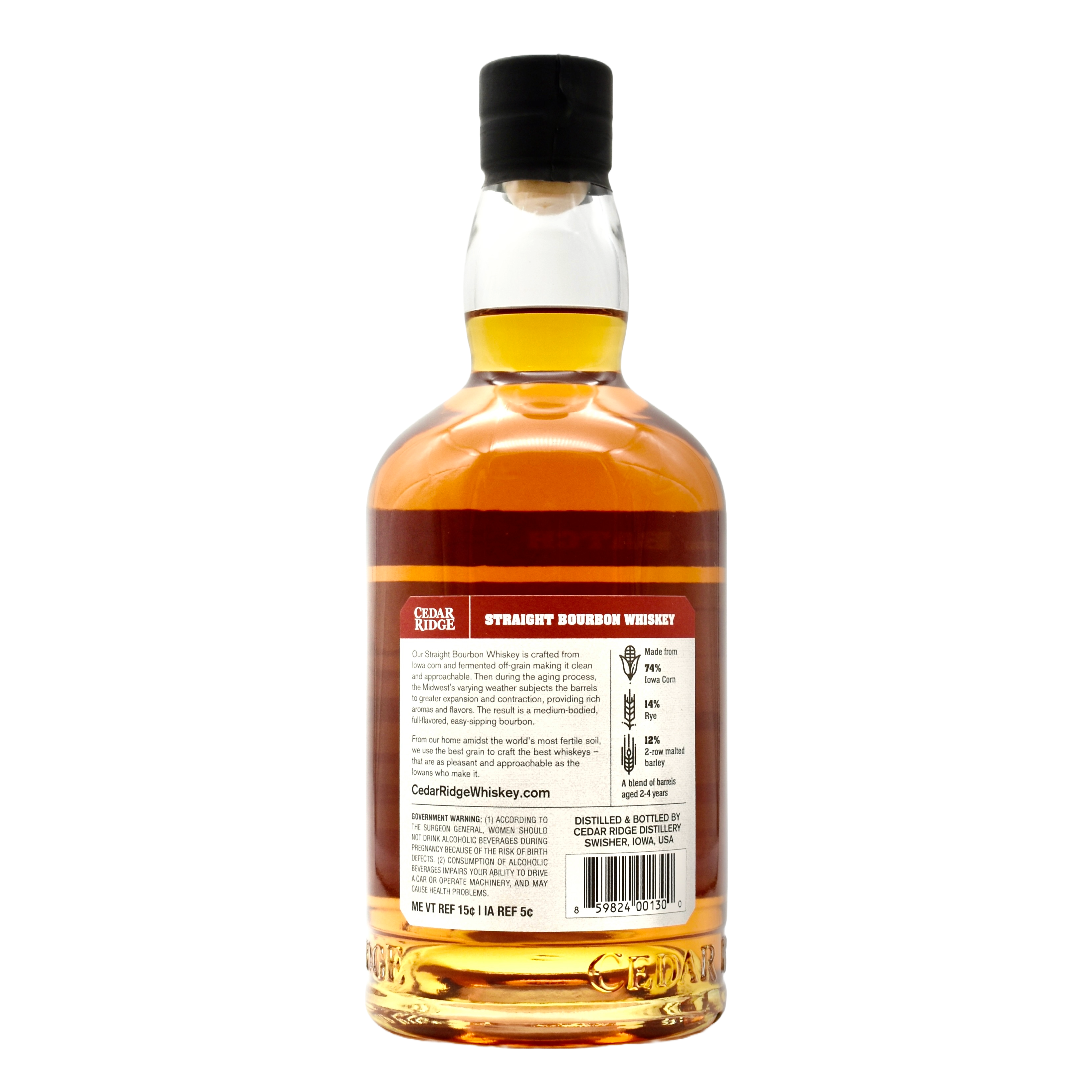 Cedar Ridge Iowa Straight Bourbon Whiskey 750ml
