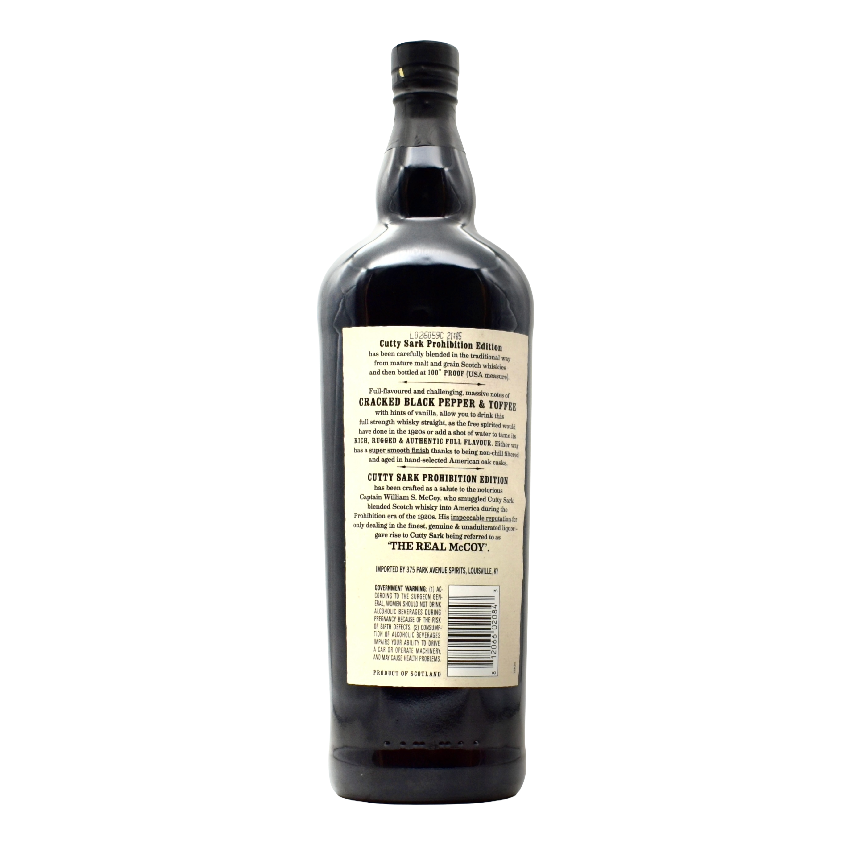 Cutty Sark Prohibition Blended Scotch Whisky 1L