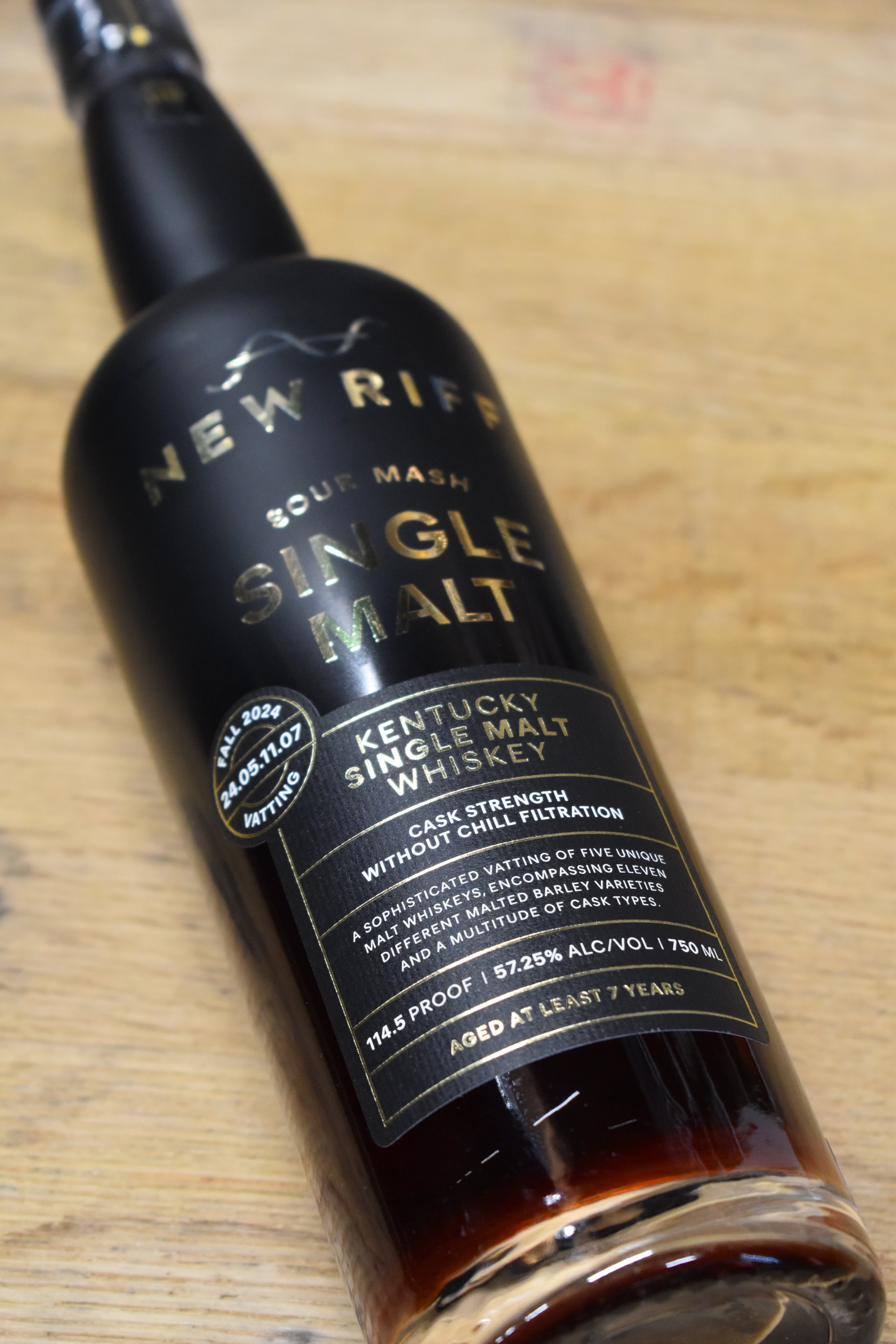 New Riff Sour Mash Single Malt Whiskey 750ml