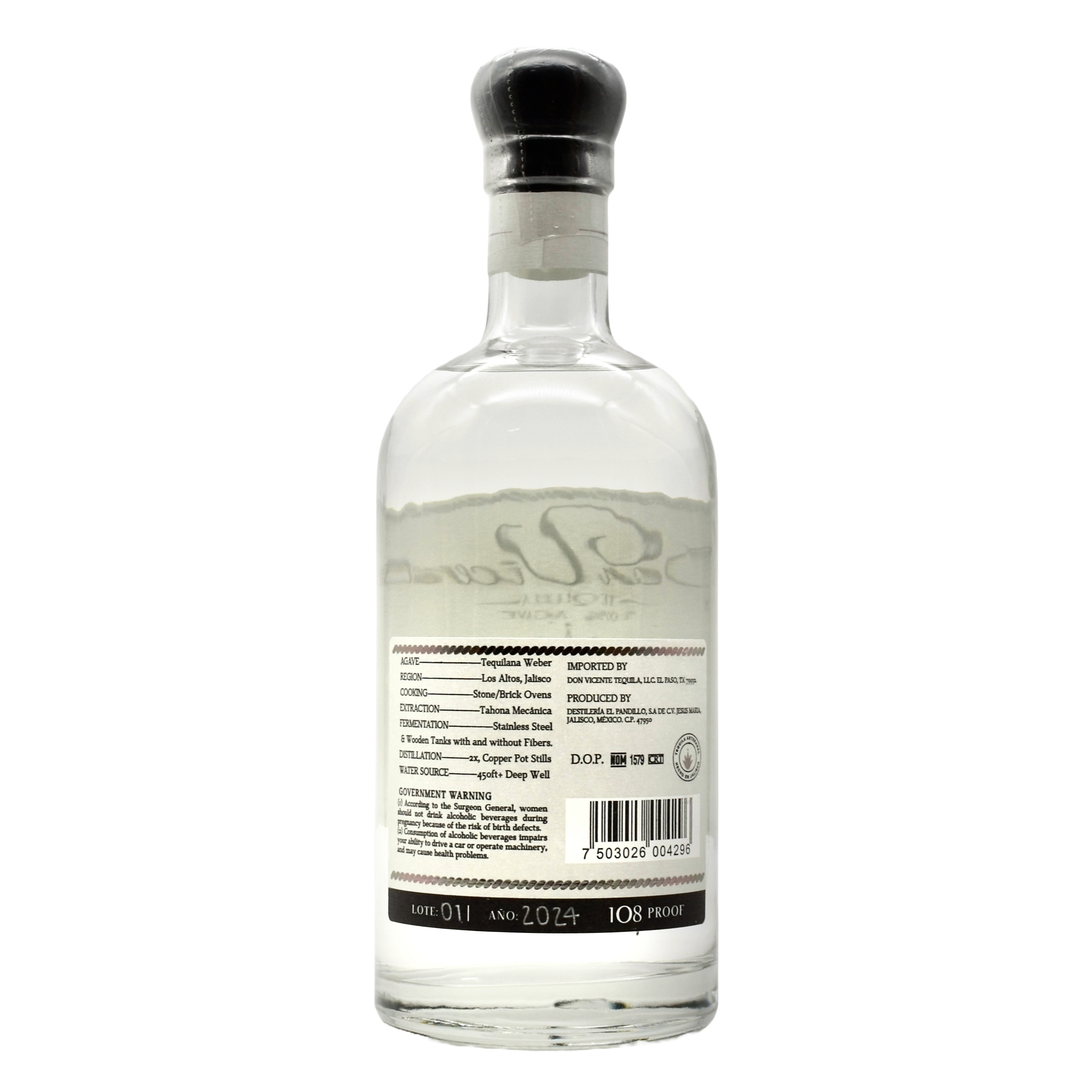 Don Vicente Tequila Fuerte Blanco 750ml