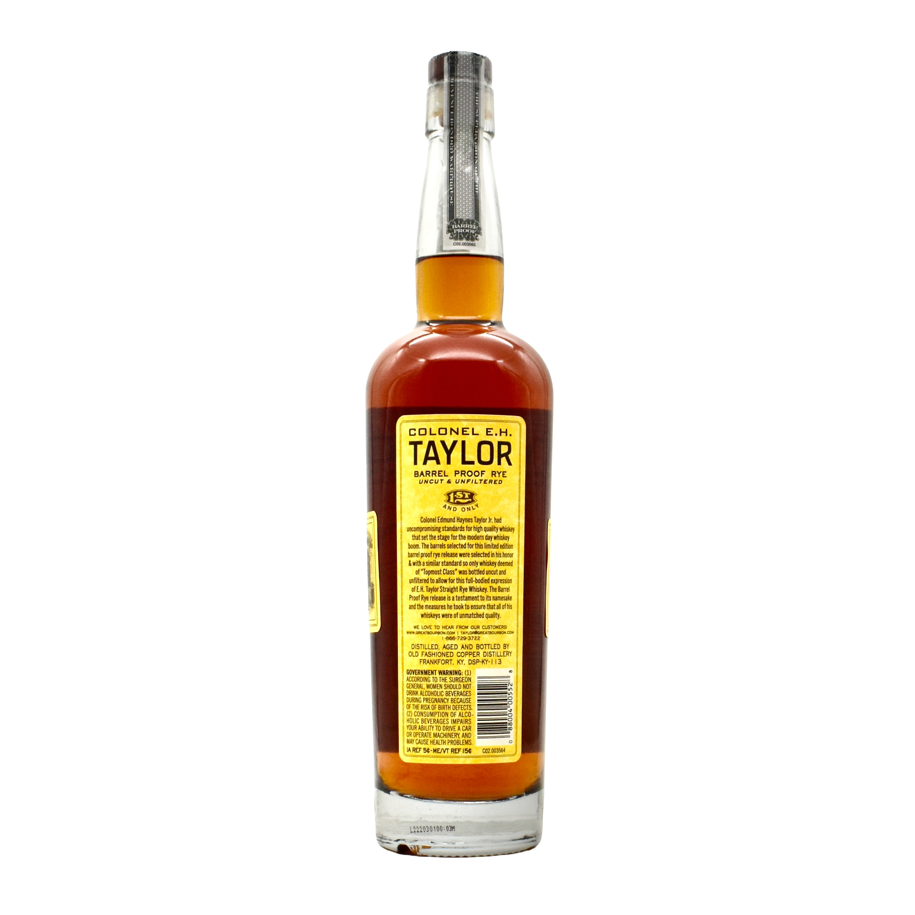 EH Taylor Barrel Proof Rye Whiskey 750ml