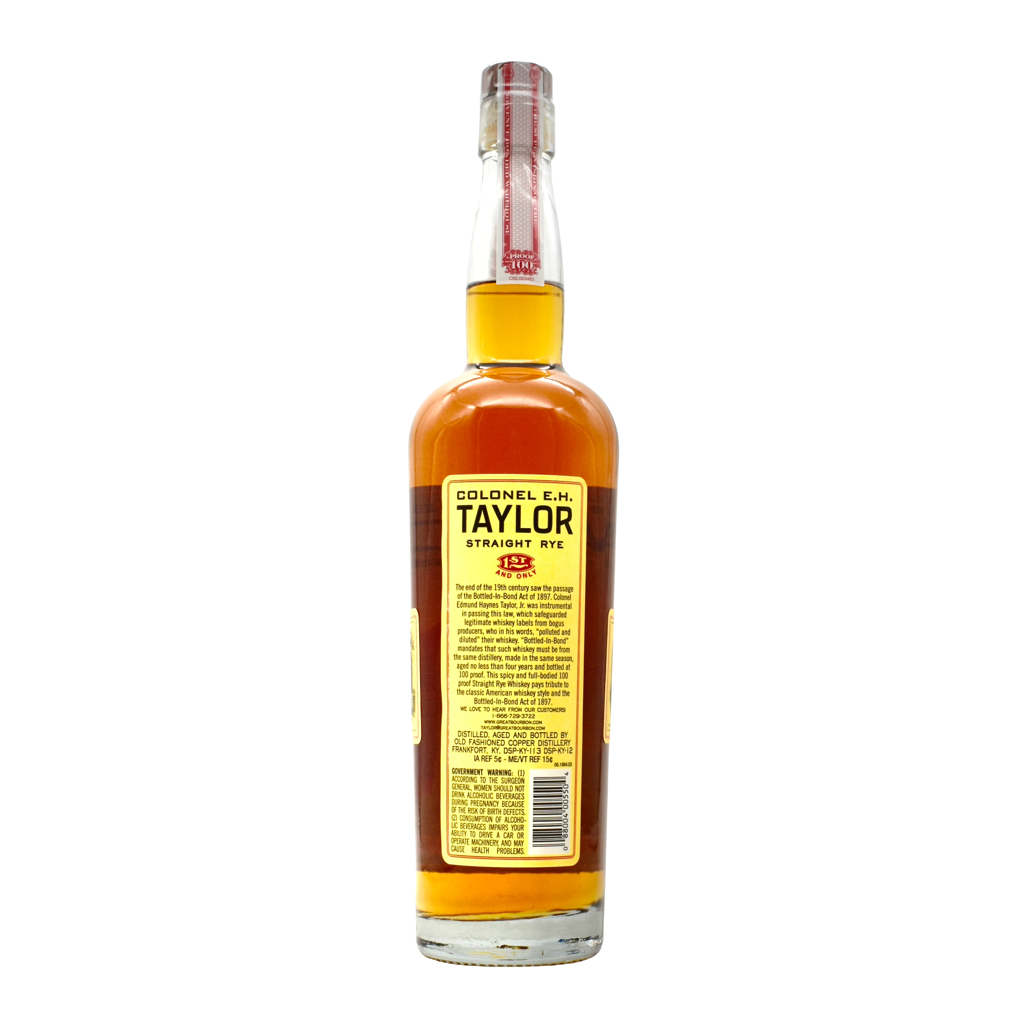 EH Taylor Straight Rye Whiskey 750ml
