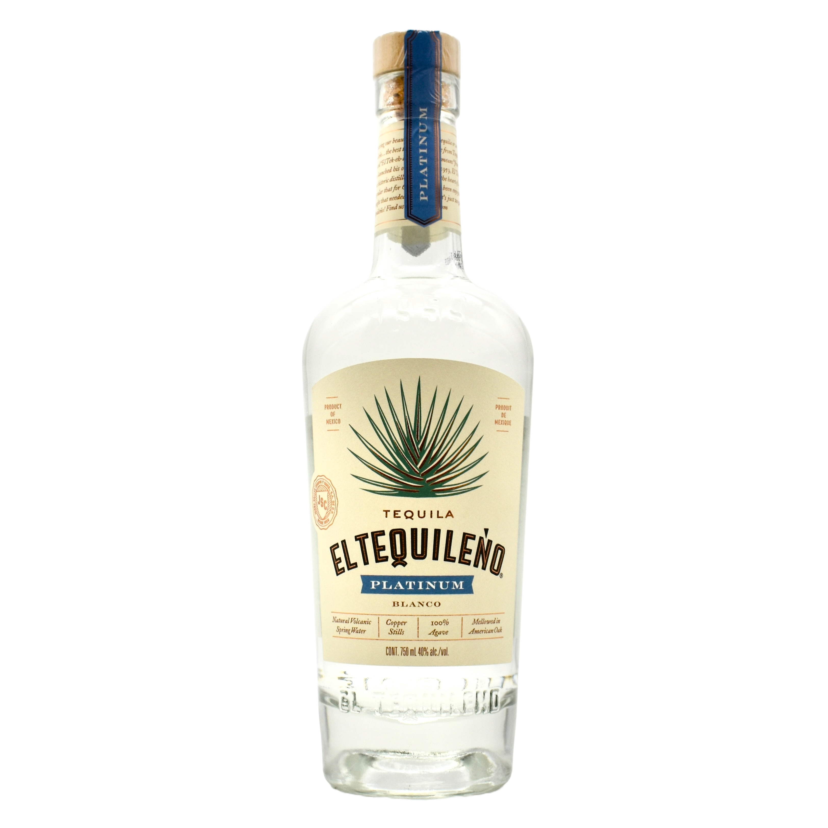 El Tequileno Tequila Blanco Platinum 750ml
