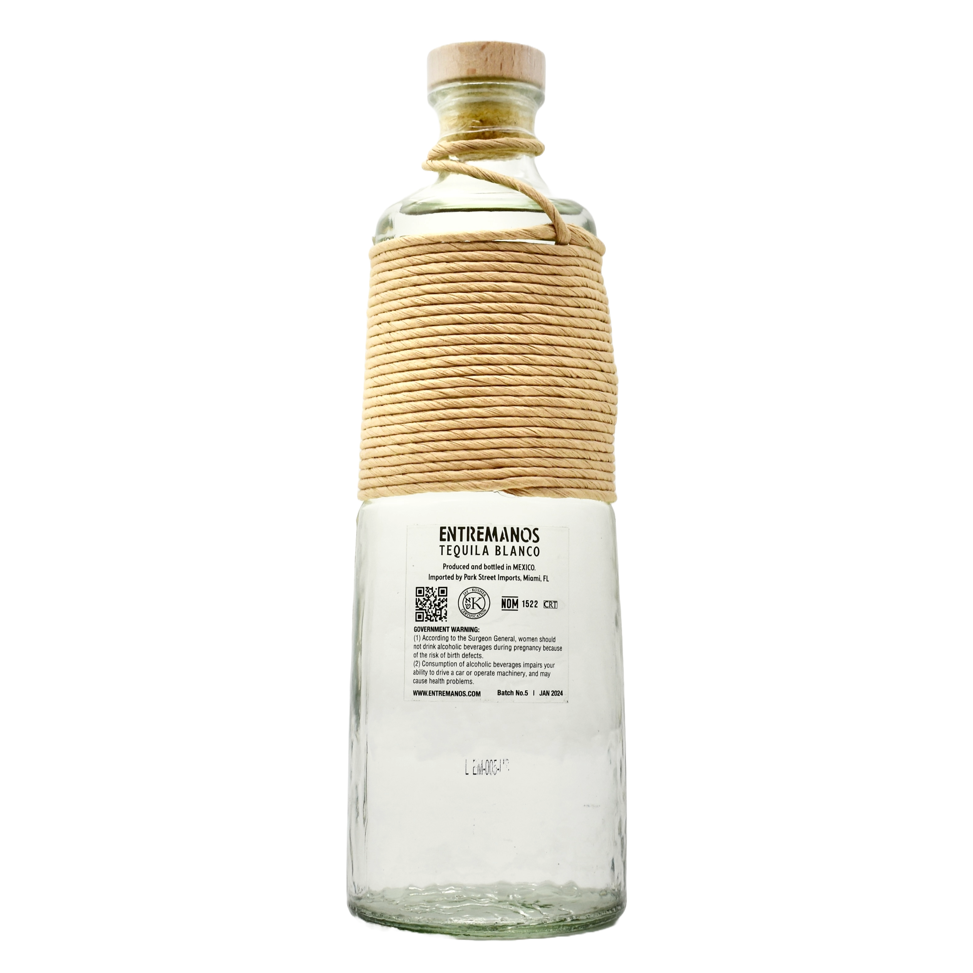 Entre Manos Tequila Blanco 700ml