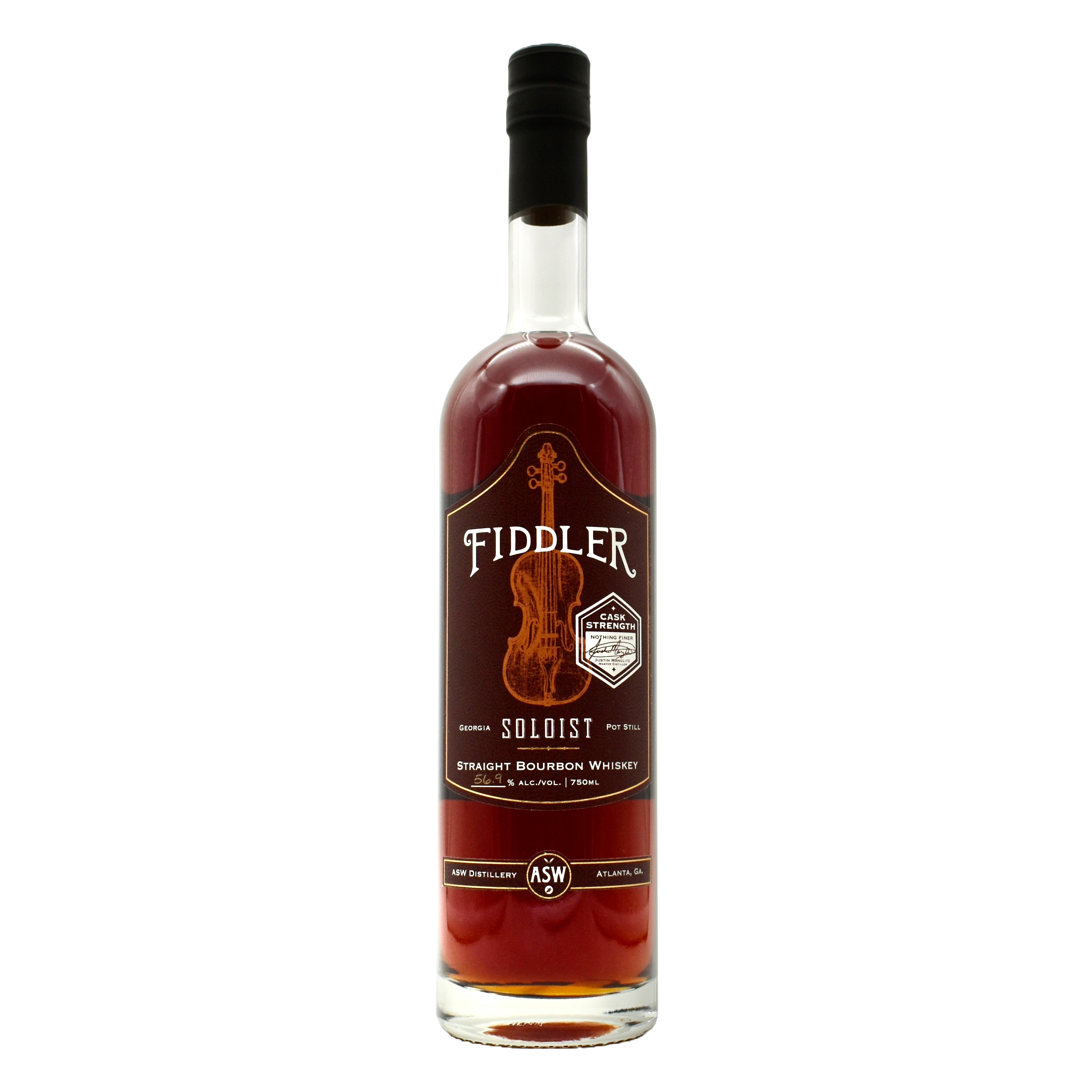 ASW Distillery Fiddler Soloist Cask Strength Bourbon 750ml
