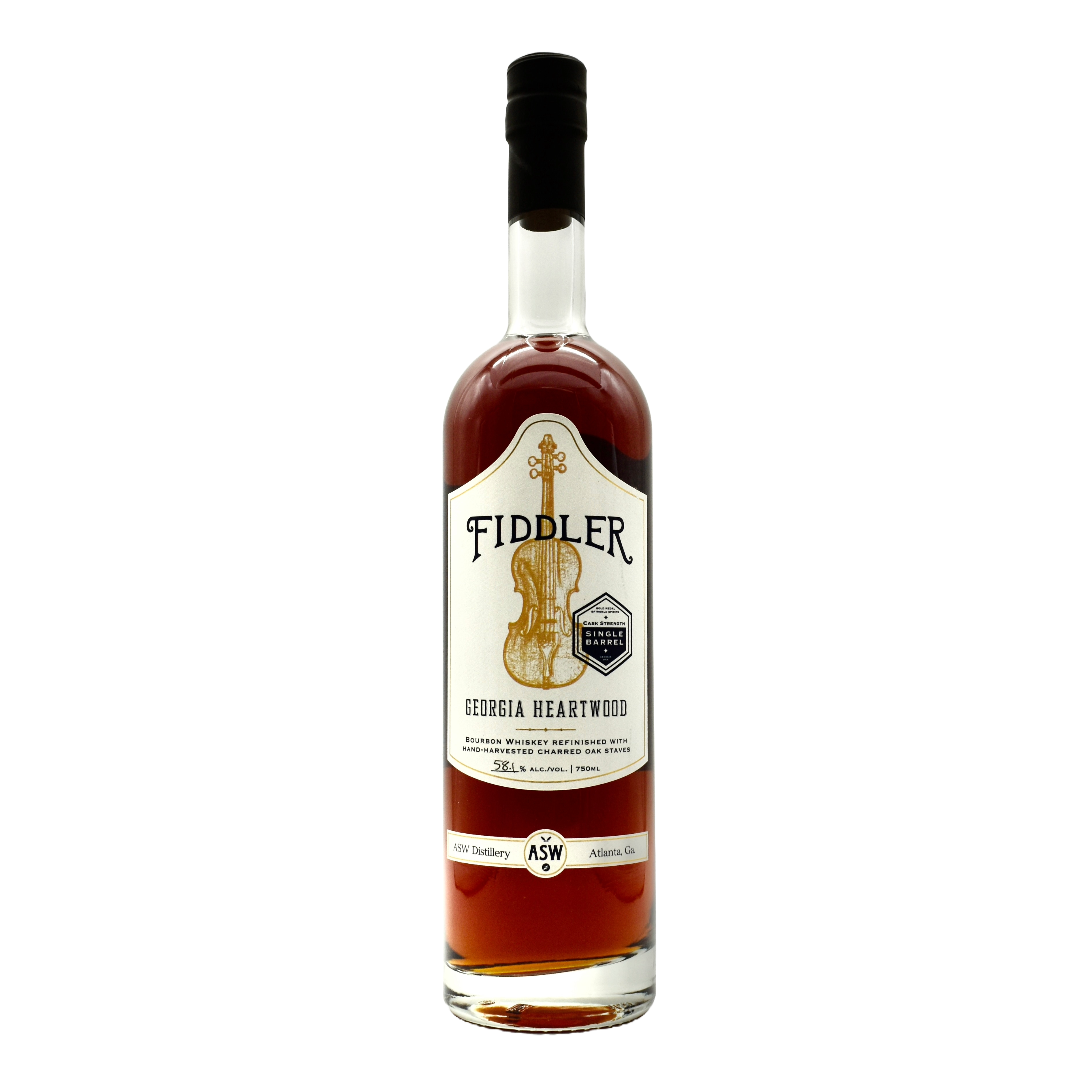 ASW Distillery Fiddler Georgia Heartwood Bourbon 750ml