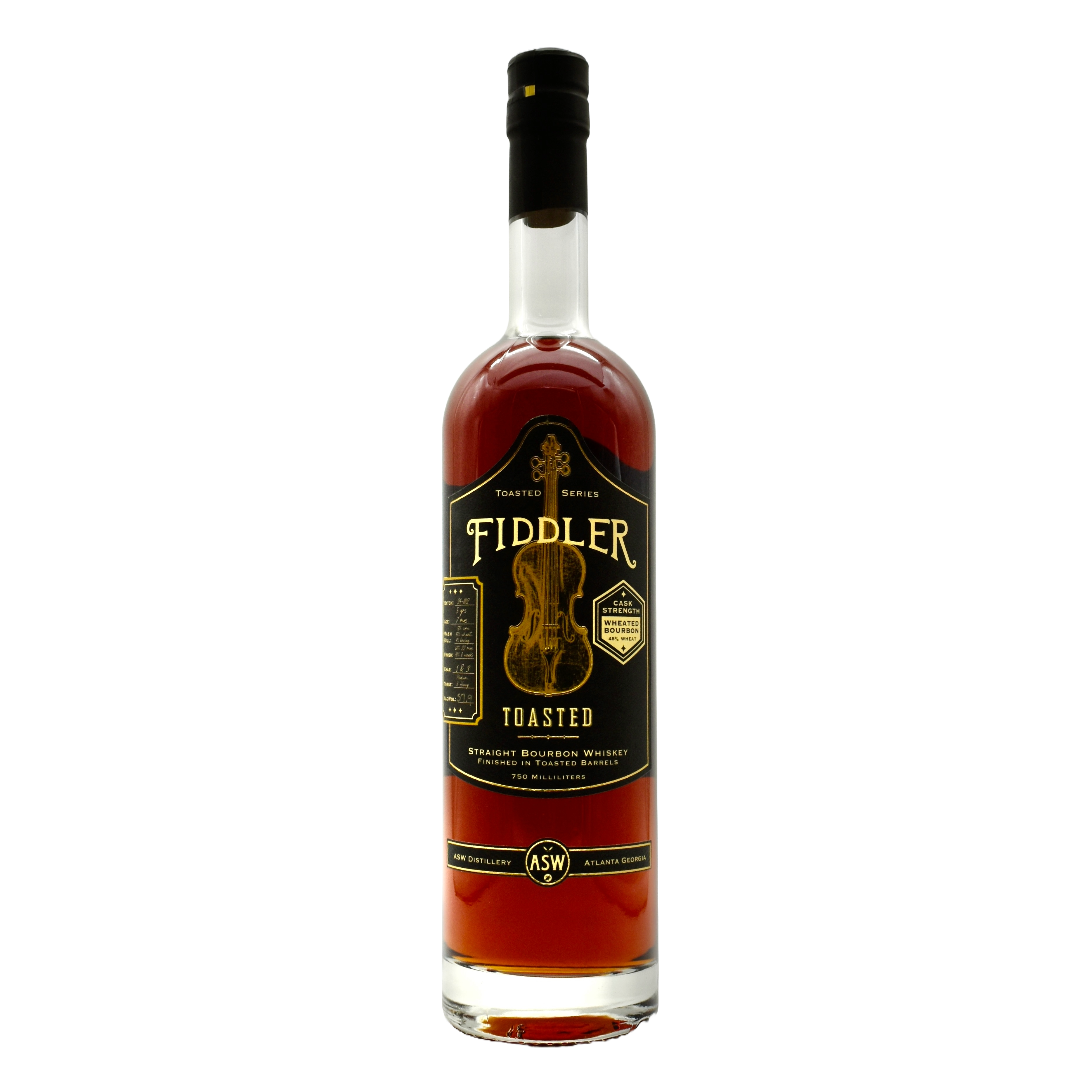 ASW Distillery Fiddler Toasted Cask Strength Wheated Bourbon 750ml