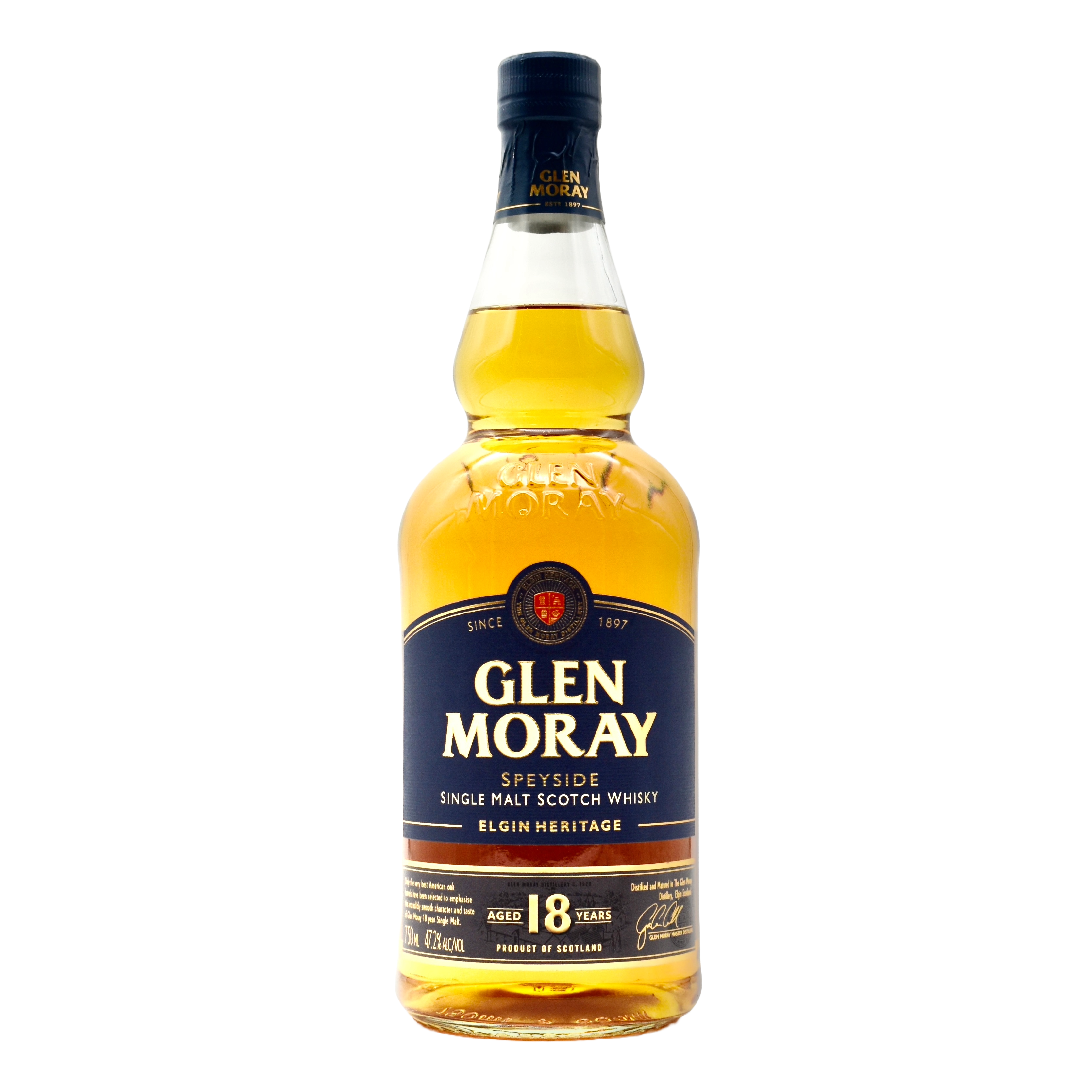 Glen Moray 18 Year Old Single Malt Speyside Scotch Whisky 750ml