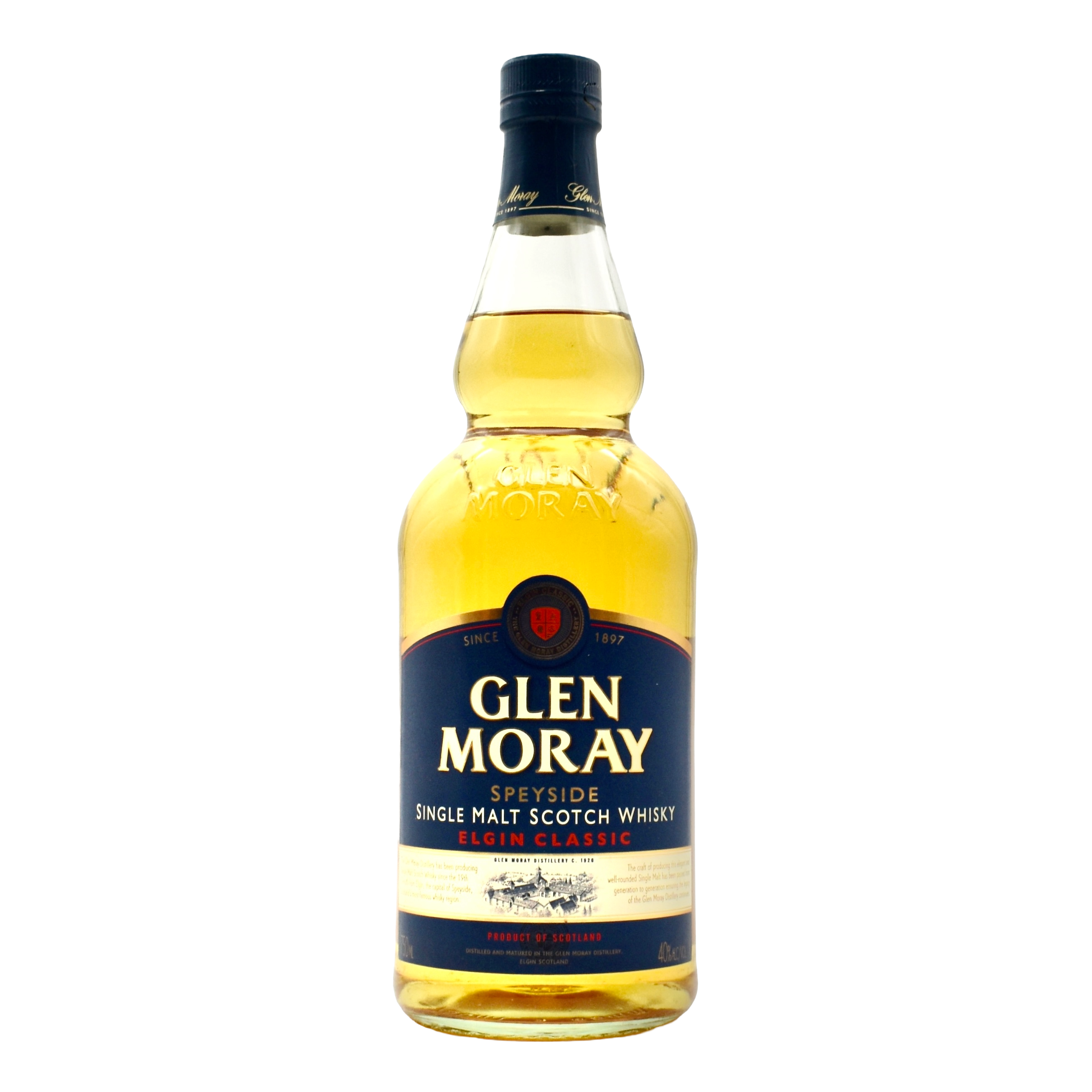 Glen Moray Classic Single Malt Speyside Scotch Whisky 750ml