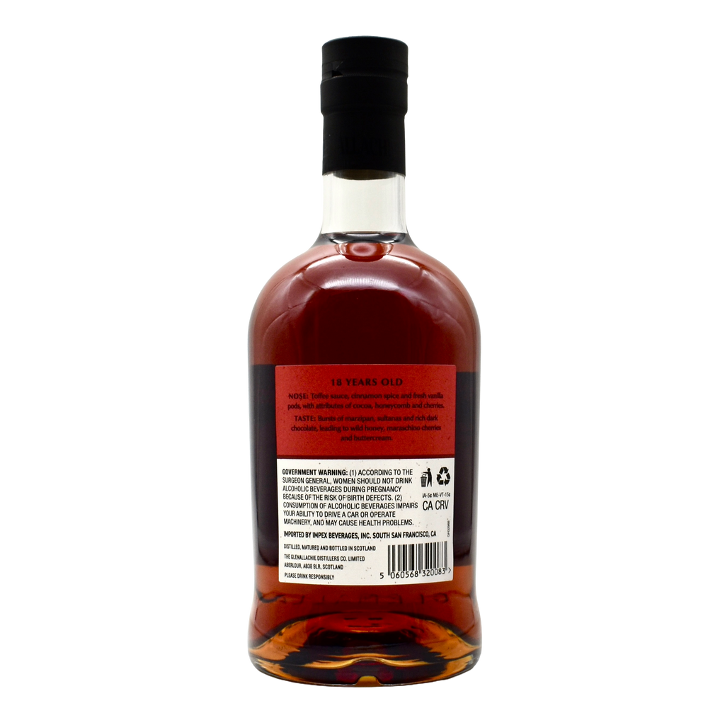 The GlenAllachie 18 Year Old Speyside Single Malt Scotch Whisky 700ml