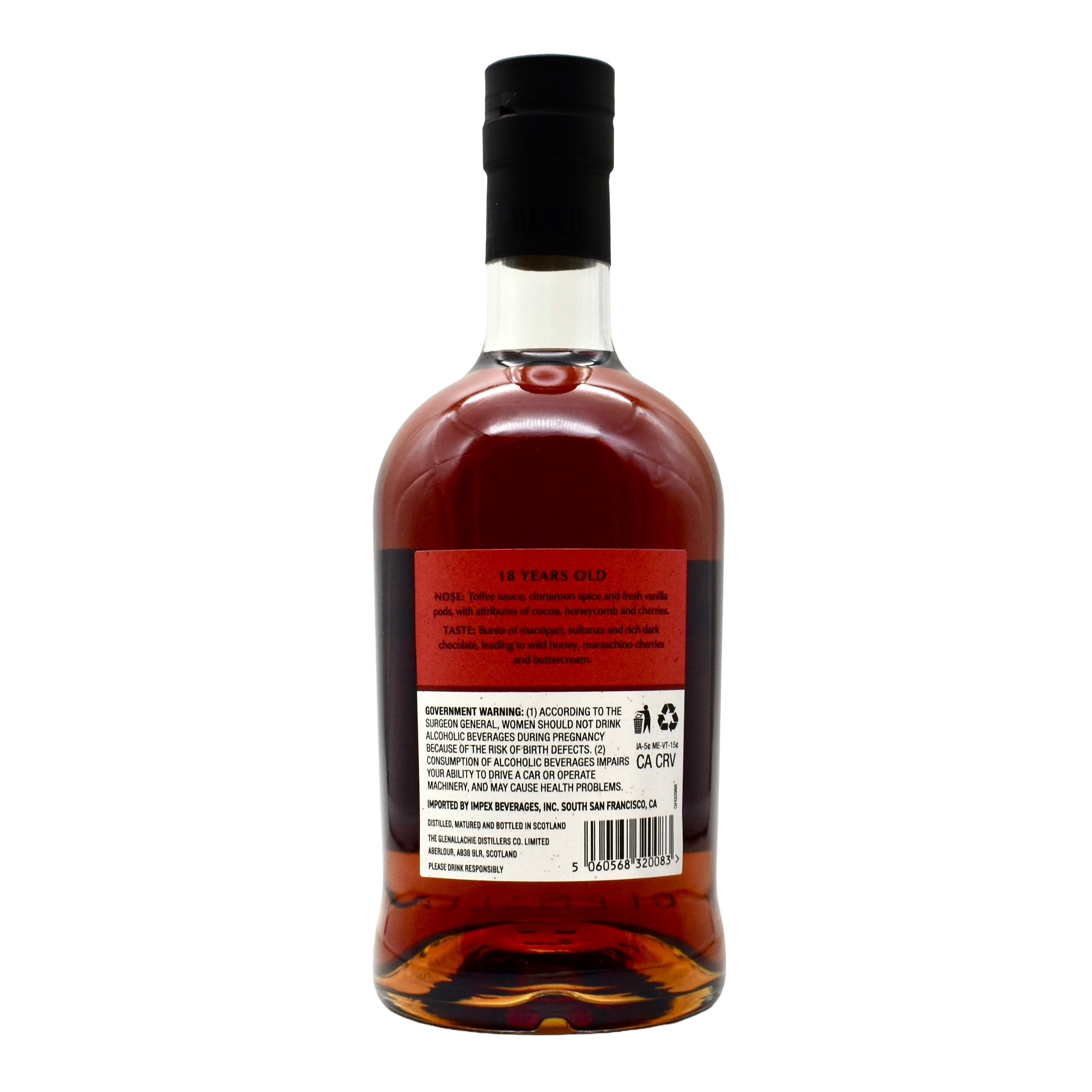 The GlenAllachie 18 Year Old Speyside Single Malt Scotch Whisky 700ml