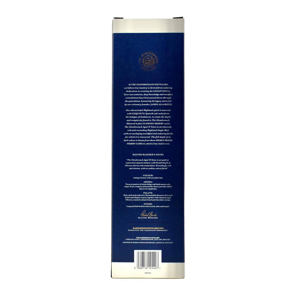 Glendronach 18 Year Scotch Whiskey 750ml