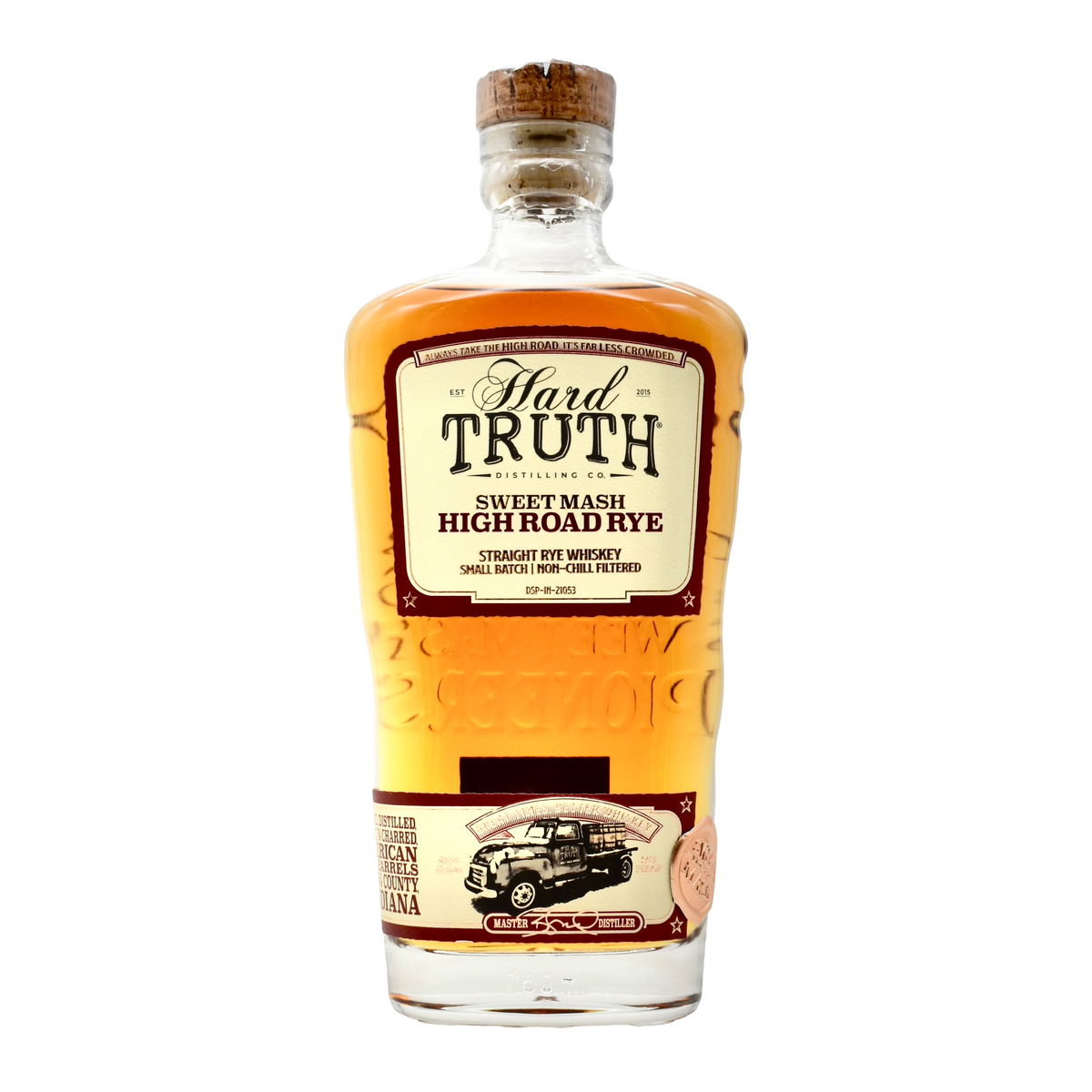Whiskey Rye Indiana Hard Truth High Road Rye Whiskey 750ml | Premium Indiana Straight Rye ...