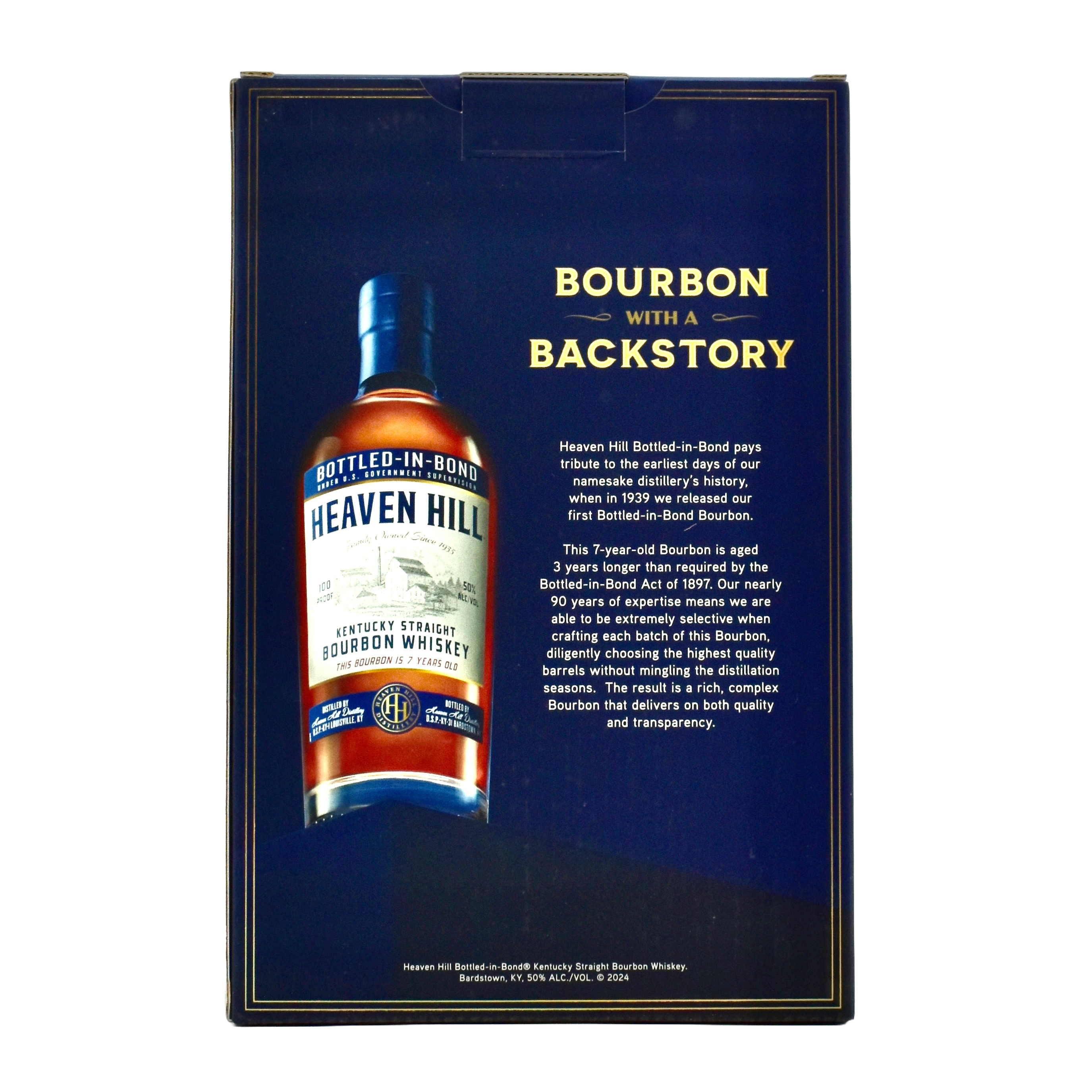 Heaven Hill 7 Year Bourbon 750ml with Glencairn Glass
