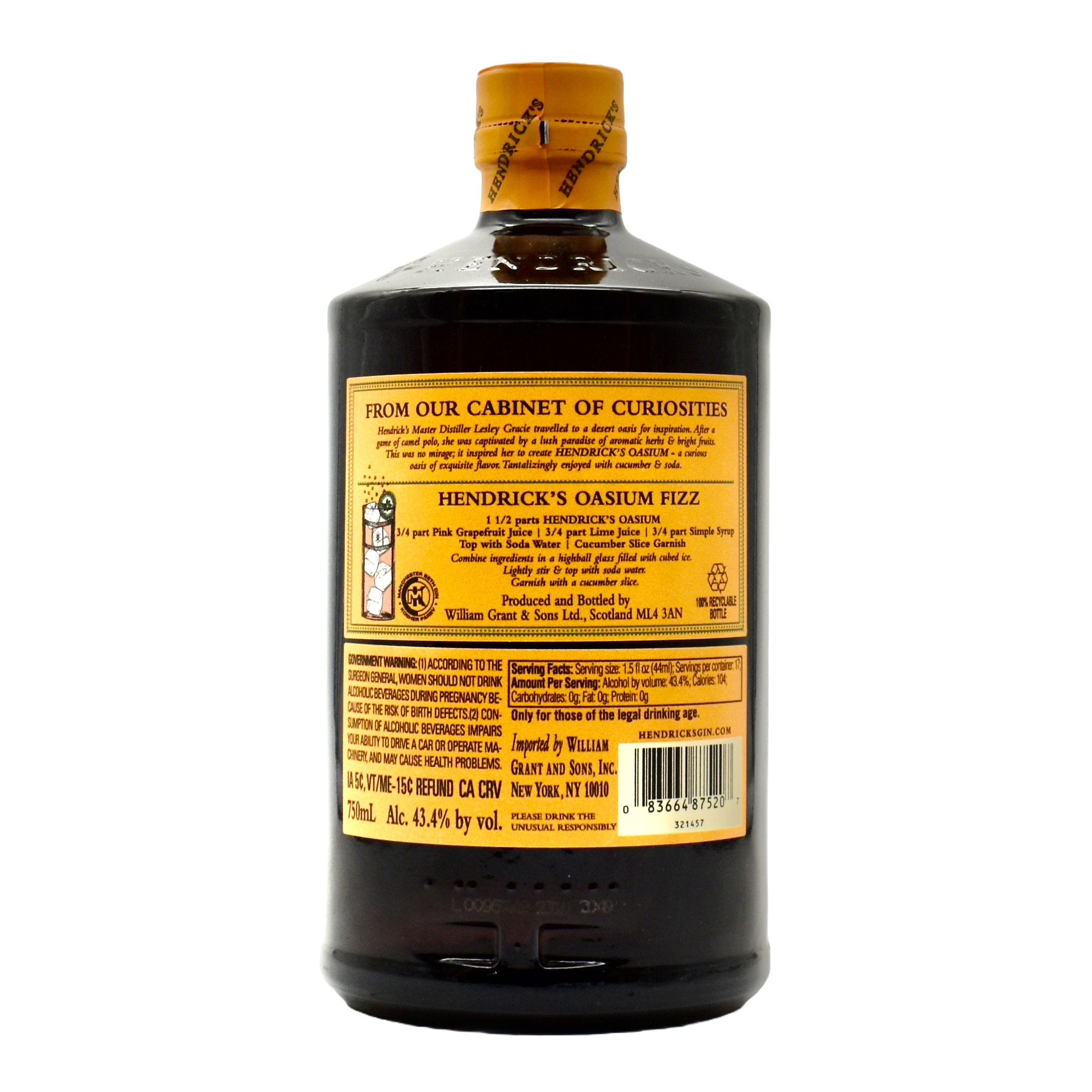Hendrick's Gin Oasium 750ml