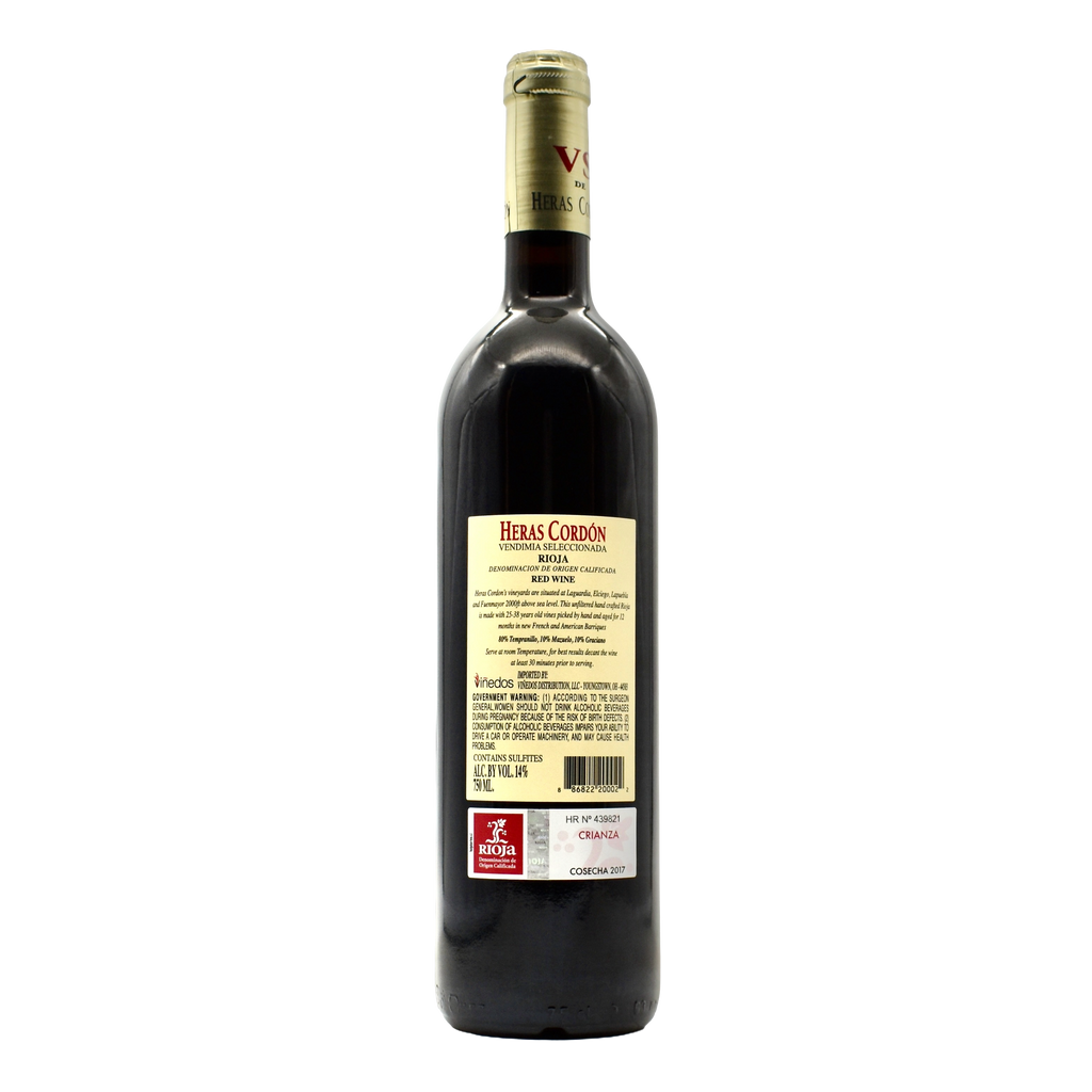 Heras Cordon Rioja Vendimia Seleccionada 2017 750ml