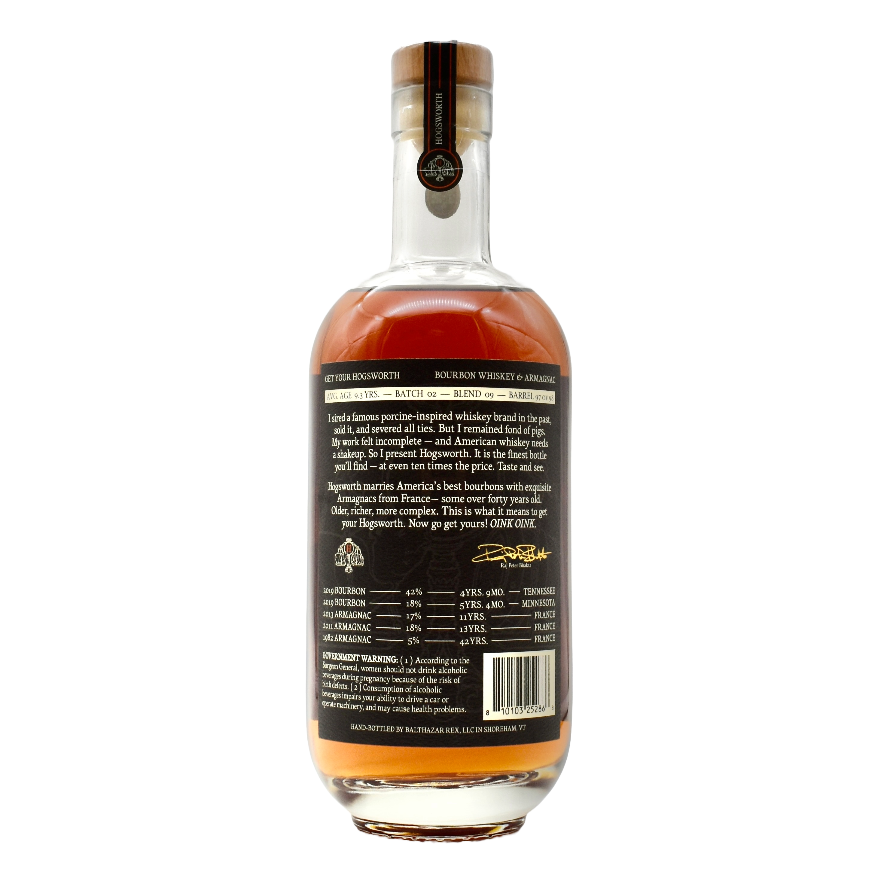 Hogsworth Bourbon 750ml
