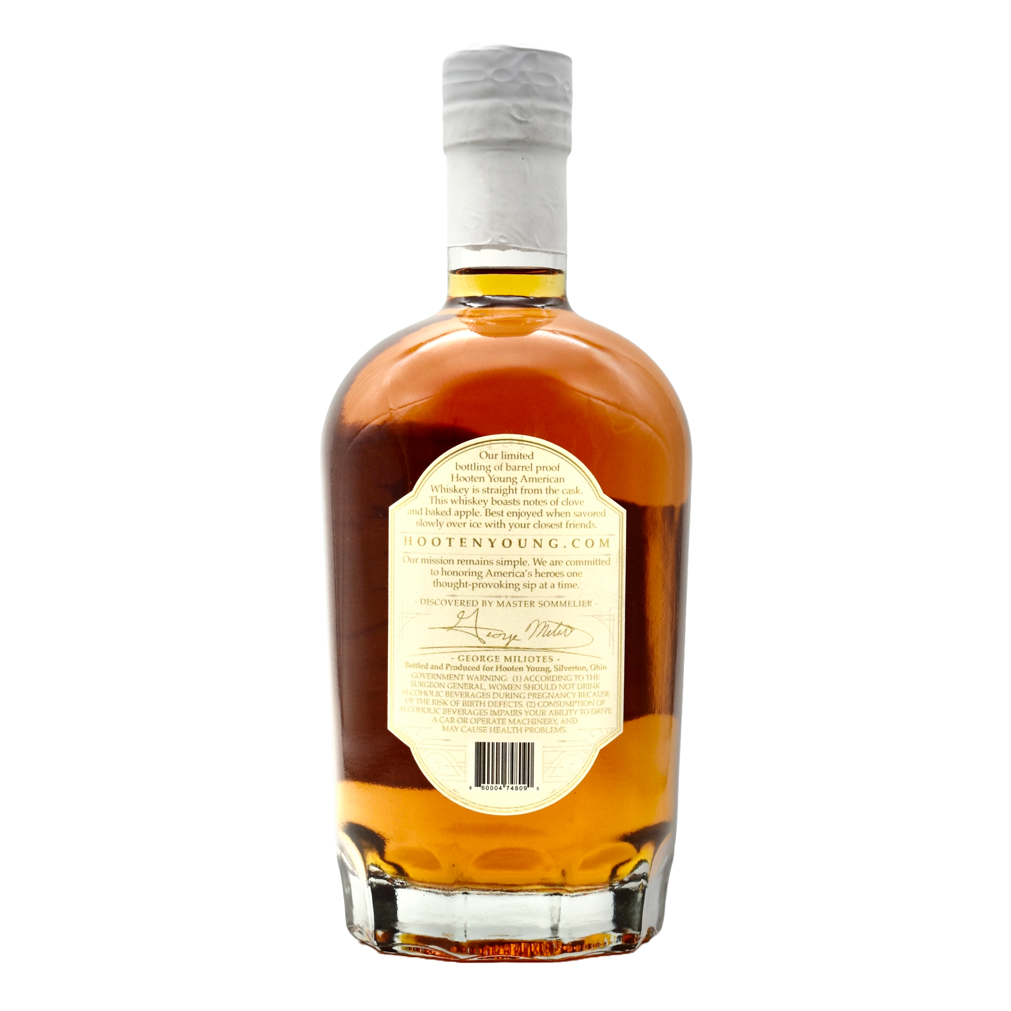 Hooten Young 15 Year Barrel Proof Whiskey 750ml