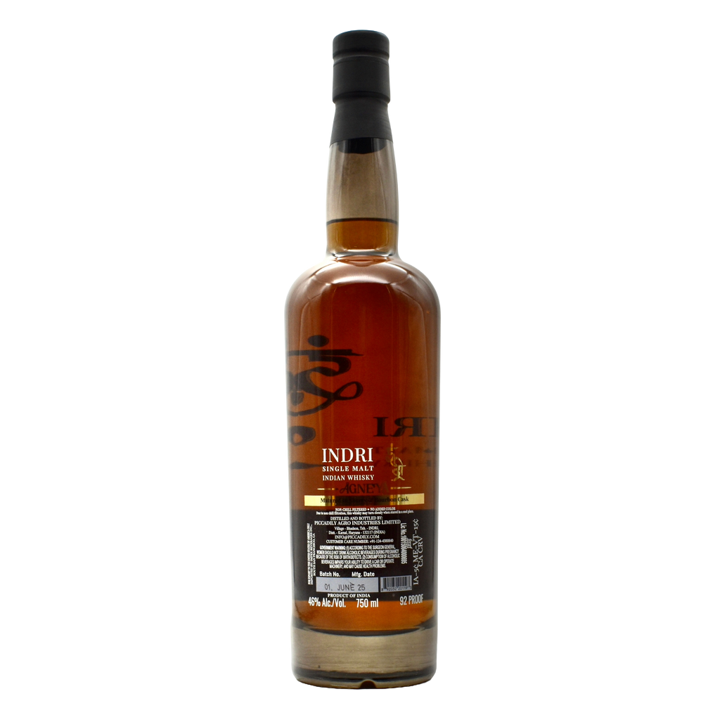 Indri Agneya Single Malt Indian Whiskey 750ml