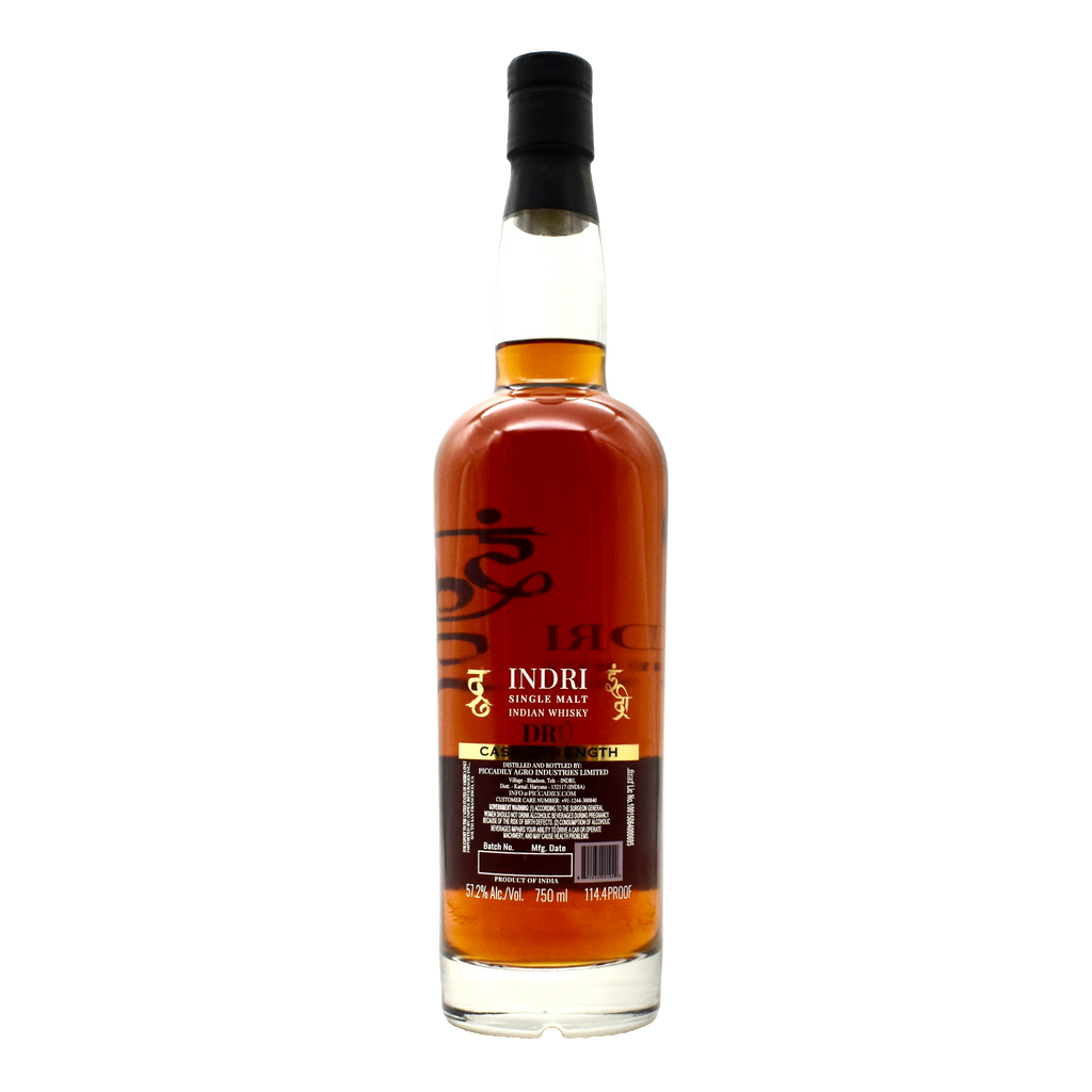 Indri DRU Cask Strength Single Malt Indian Whiskey 750ml