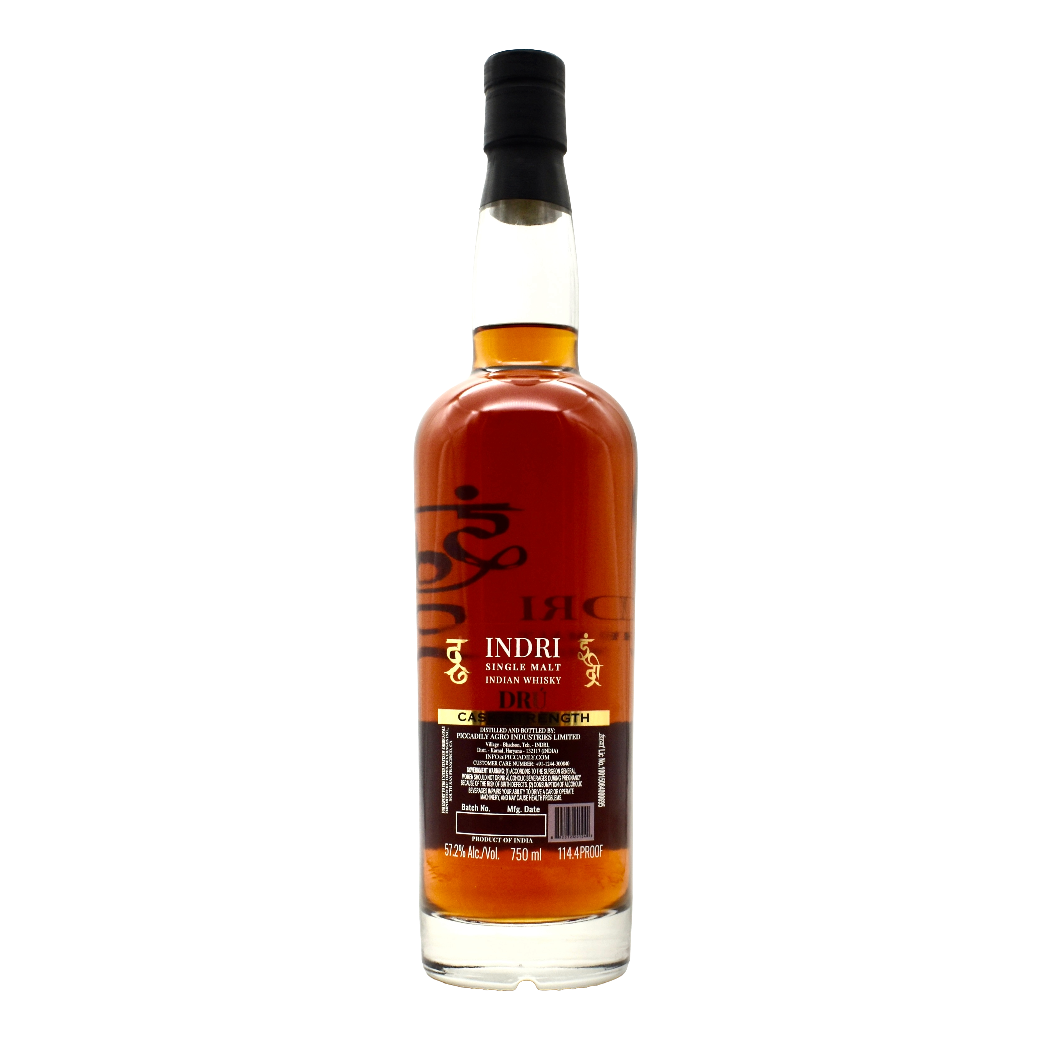 Indri DRU Cask Strength Single Malt Indian Whiskey 750ml