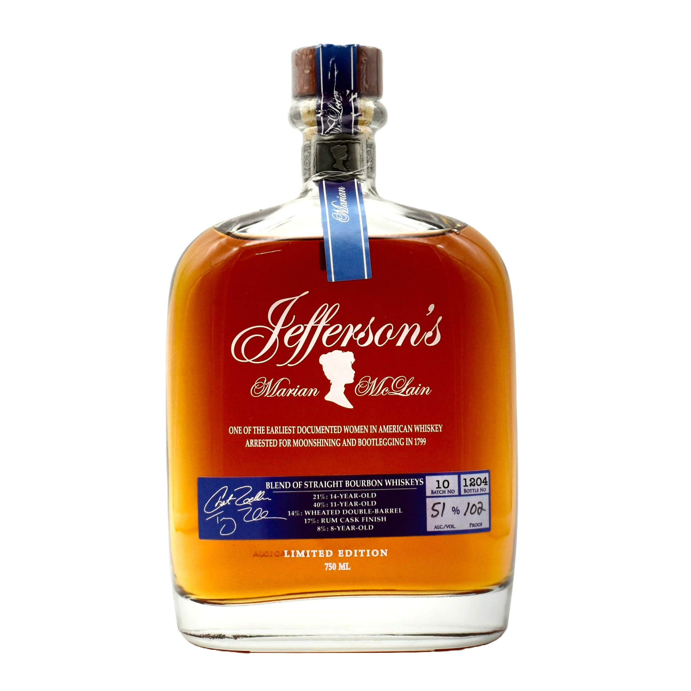 Jefferson's Bourbon Marian Mclain 750ml