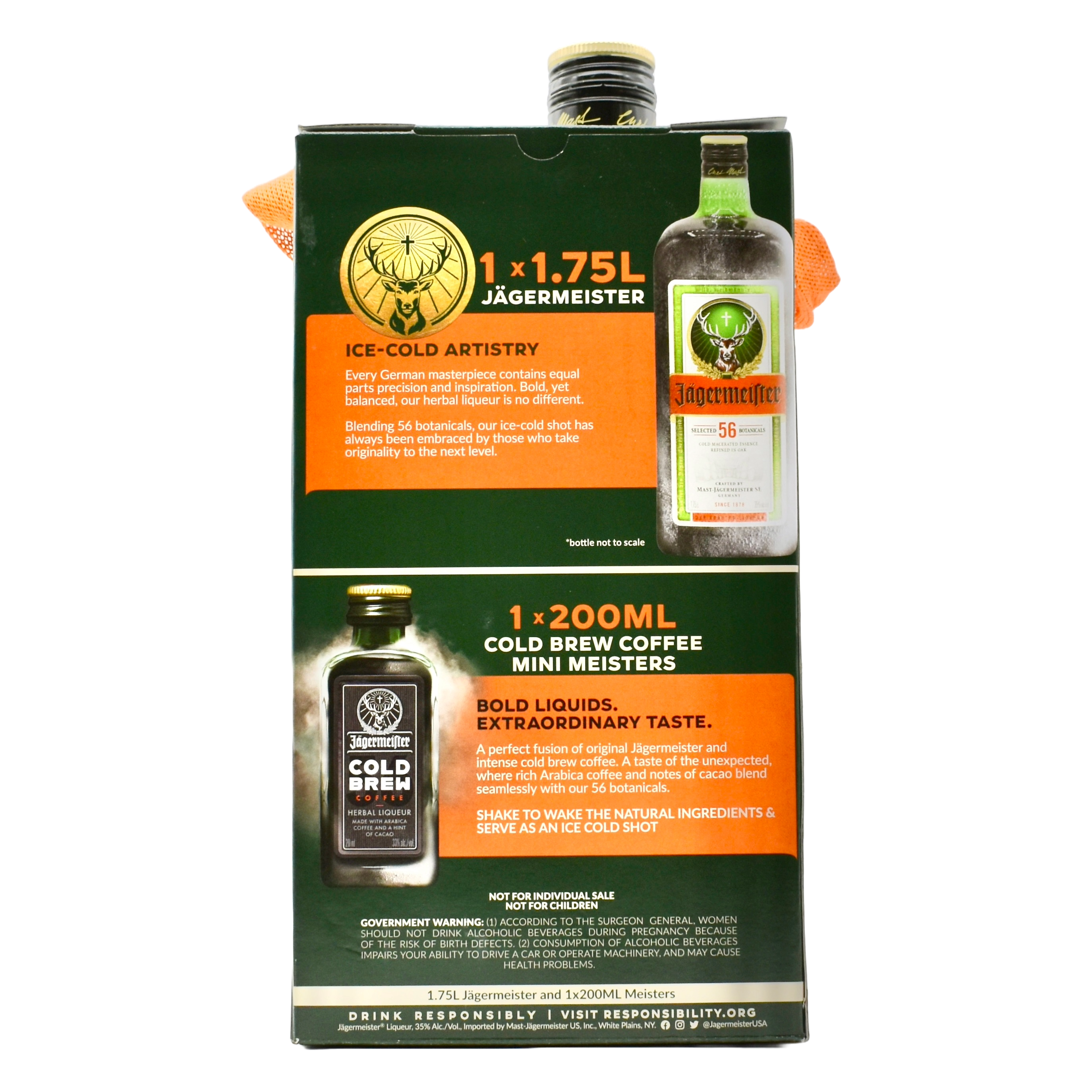 Jagermeister Liqueur 1.75L w/ Jagermeister Cold Brew MiniMeisters Liqueur