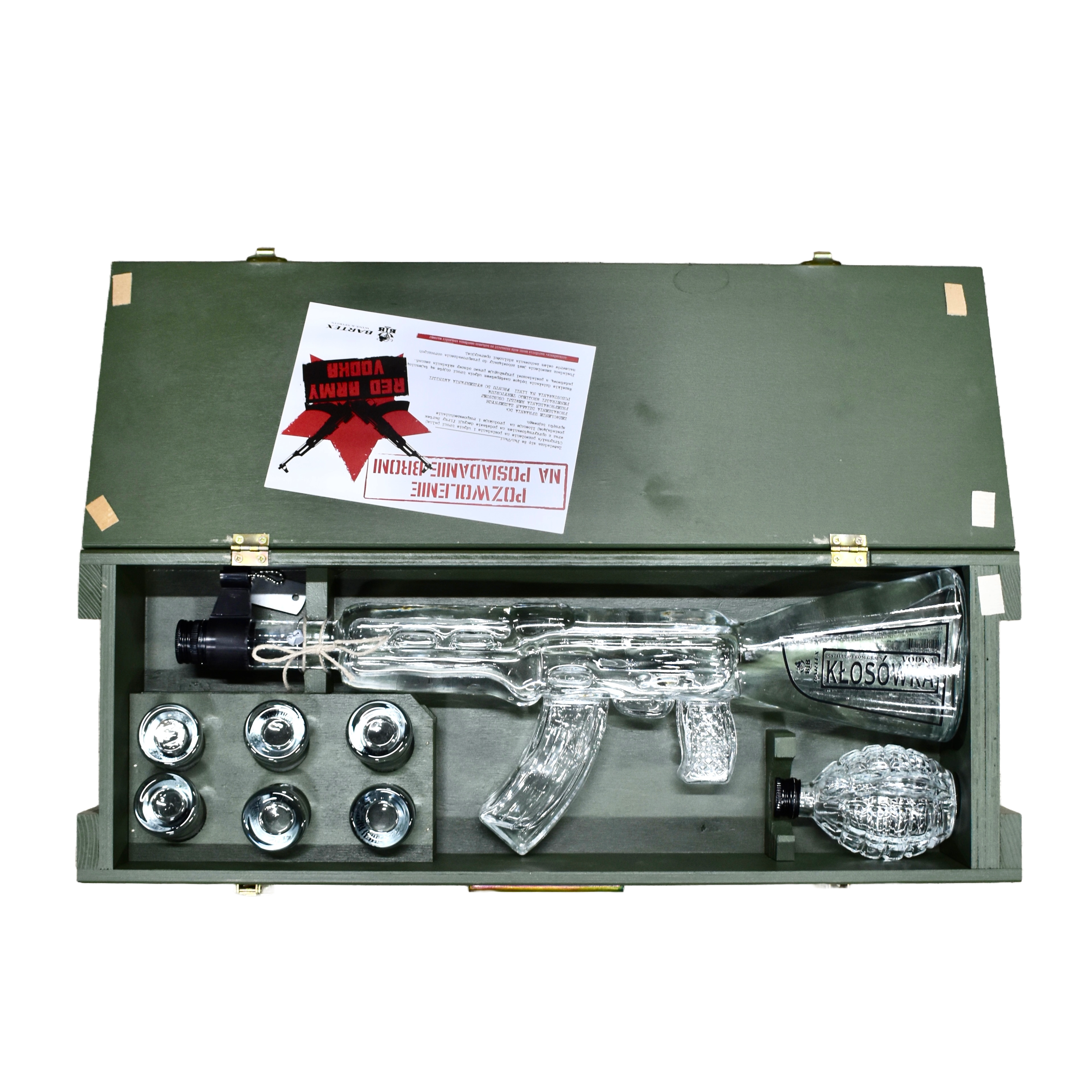 Klosowka Vodka Red Army Gun Set