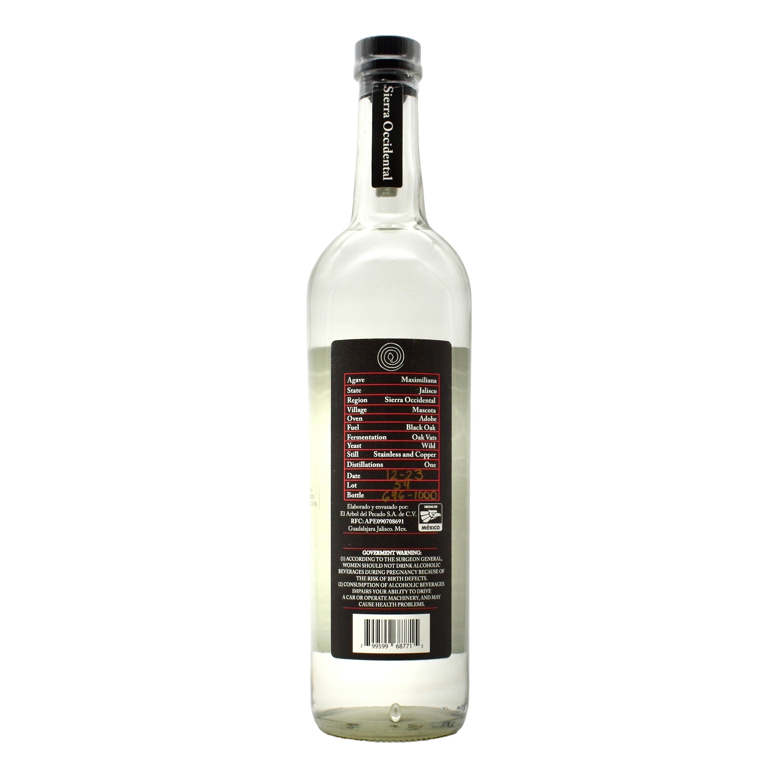 La Venenosa Raicilla Sierra Occidental Black 750ml