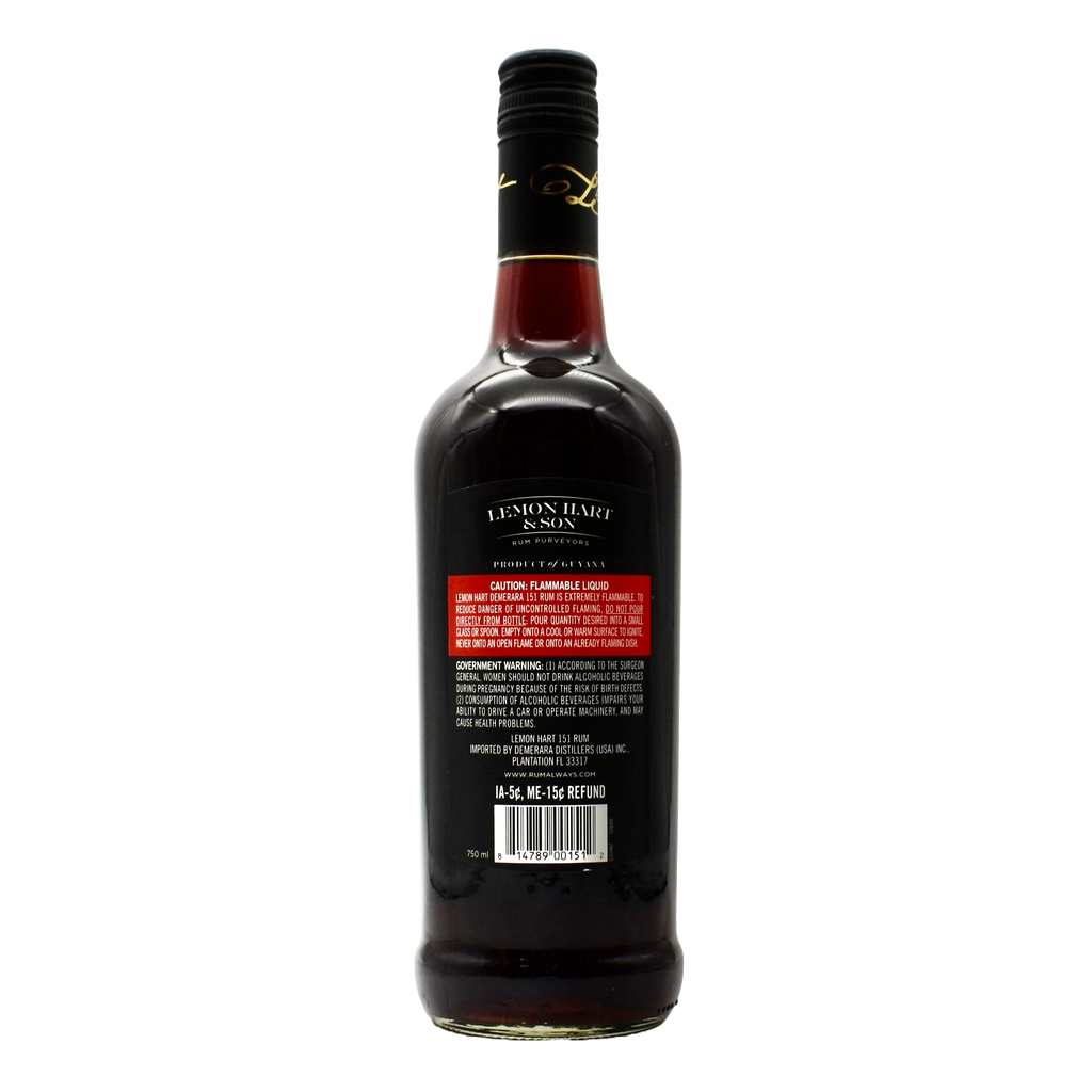 Lemon Hart Original Overproof 151 Rum 750ml
