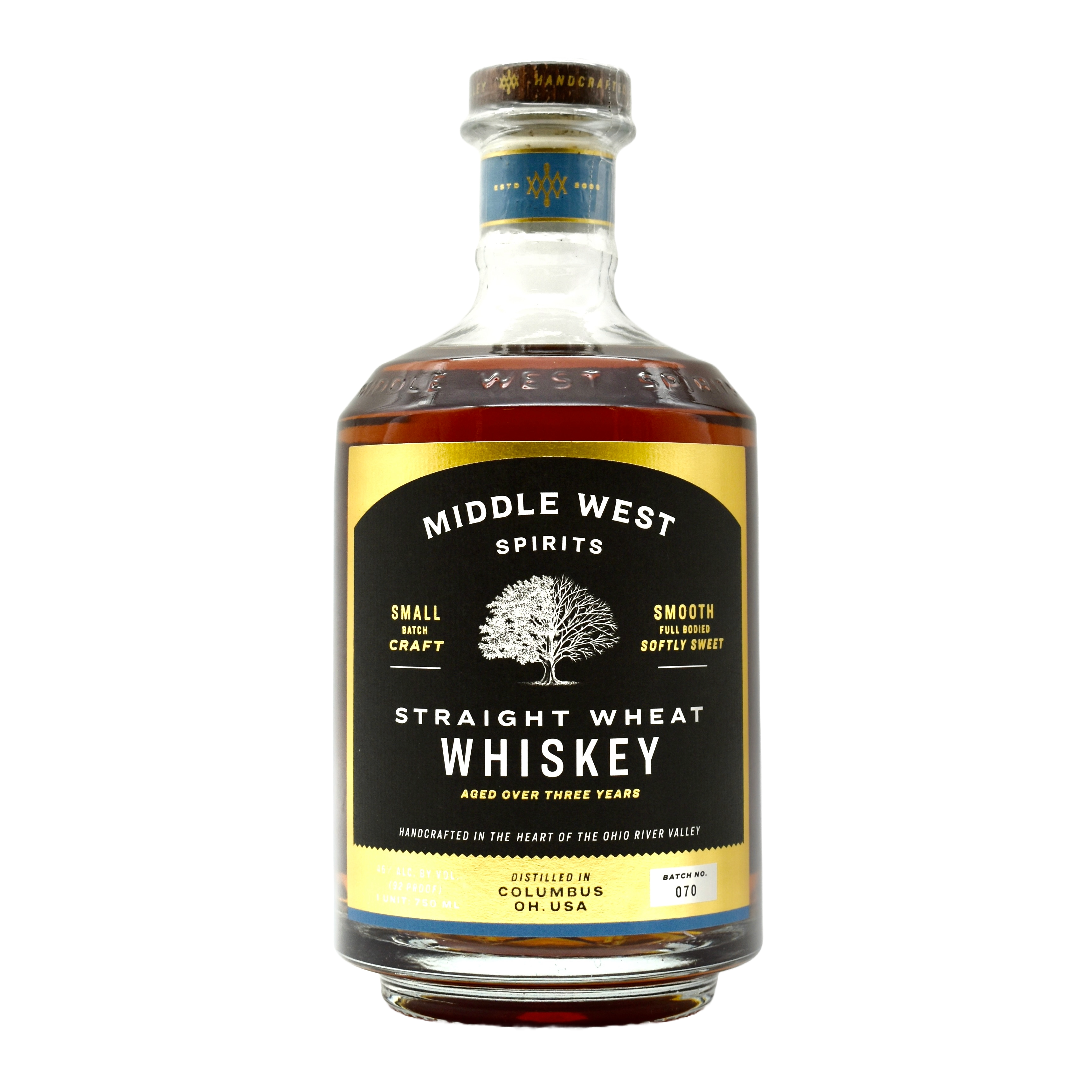 Middle West Straight Wheat Whiskey 750ml