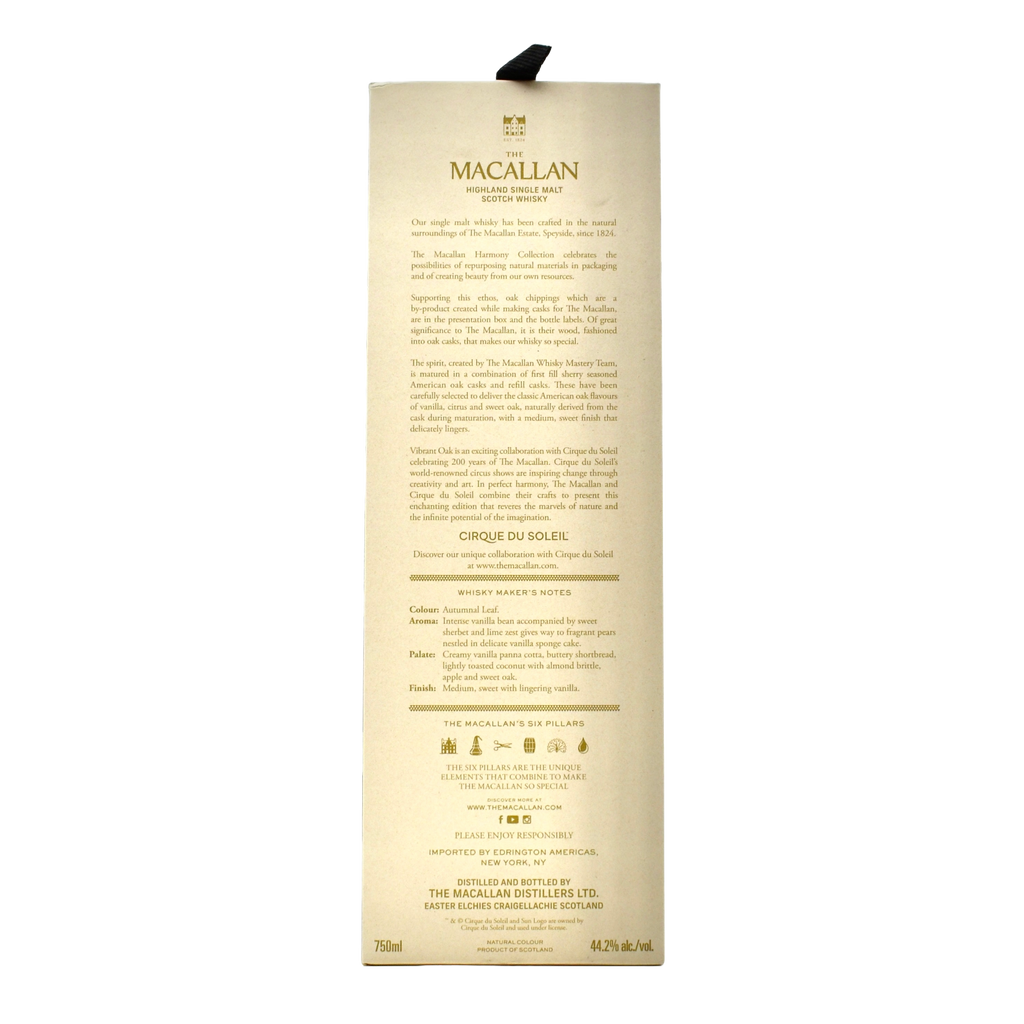 Macallan Harmony Collection Vibrant Oak Single Malt Scotch Whisky 750ml