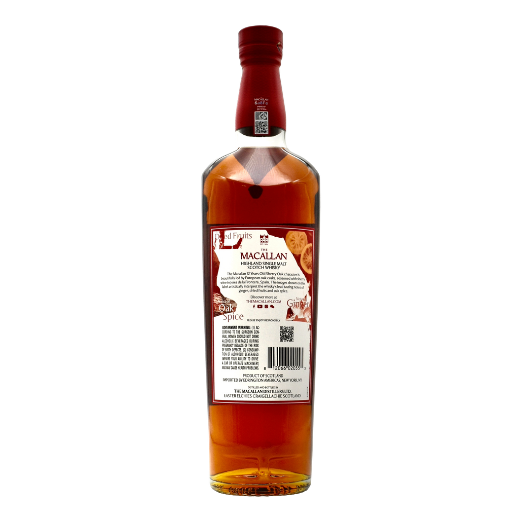 The Macallan 12 Year Old Sherry Oak Cask Single Malt Scotch Whisky 750ml