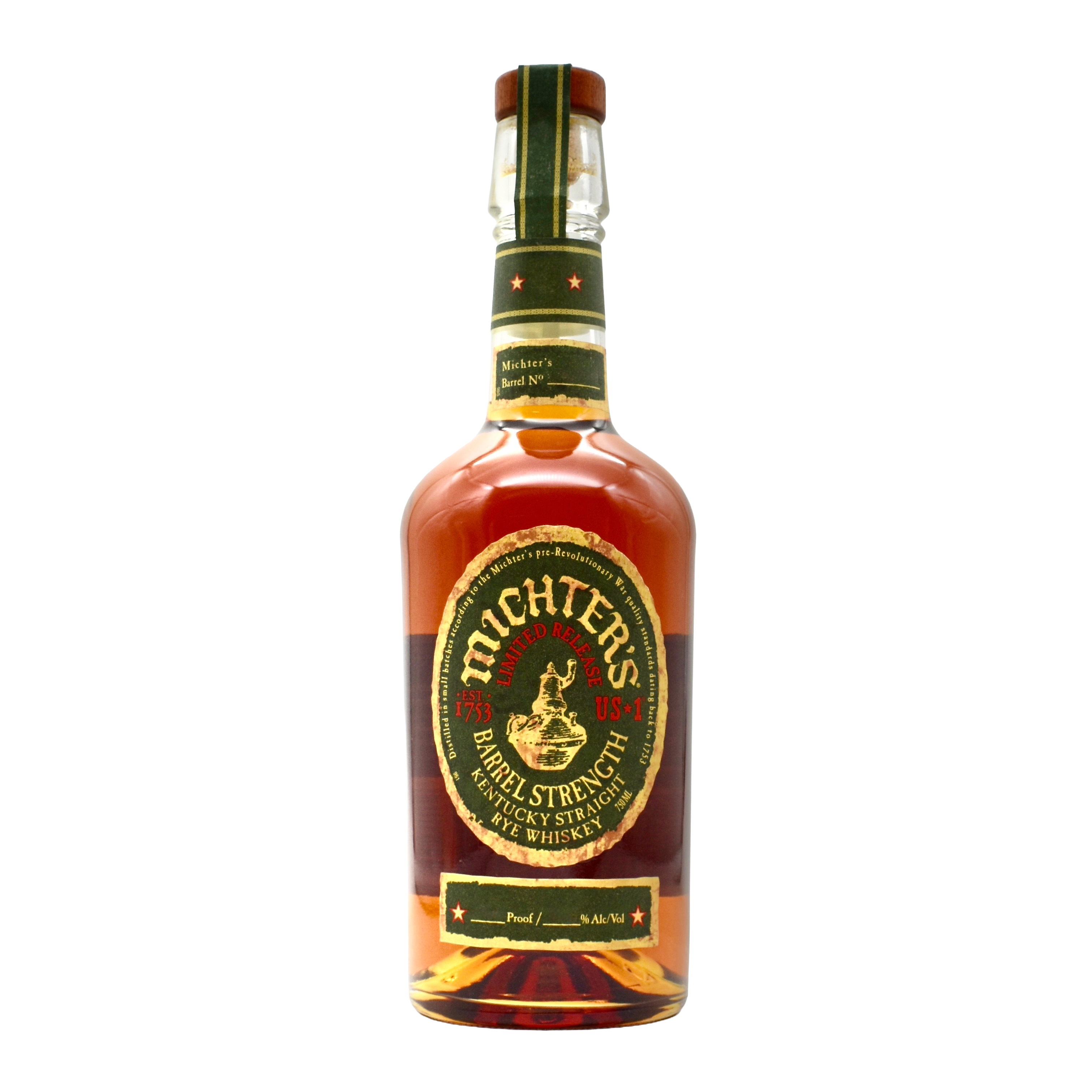 Michter's Barrel Strength Rye Whiskey 750ml
