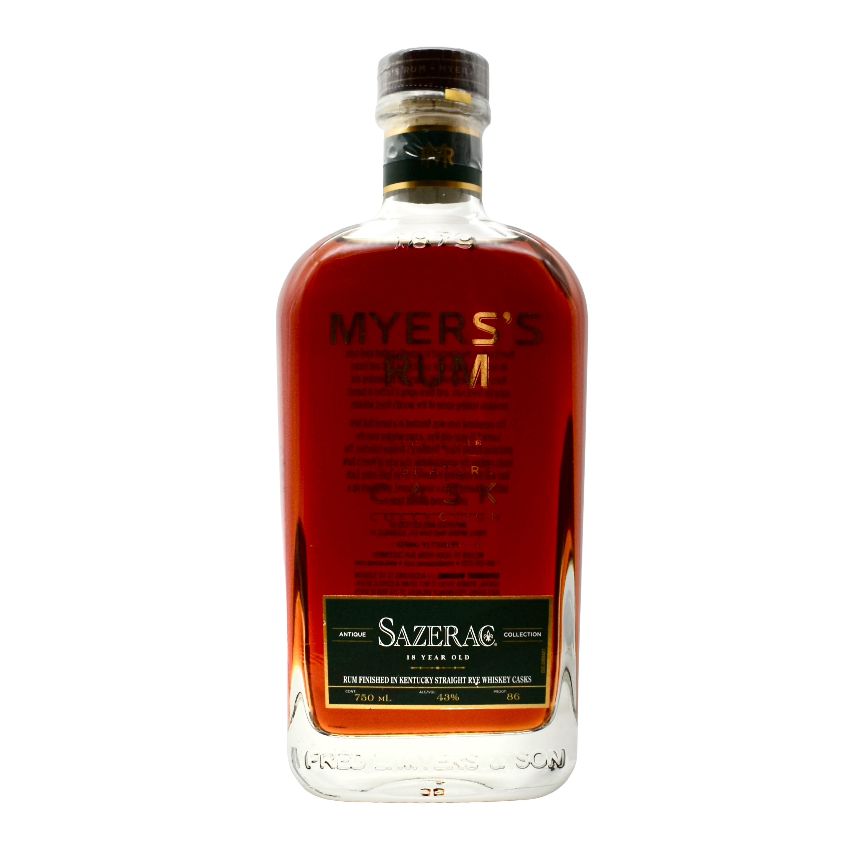 Myer’s Rum Signature Cask Collection Sazerac 18 Year 750ml