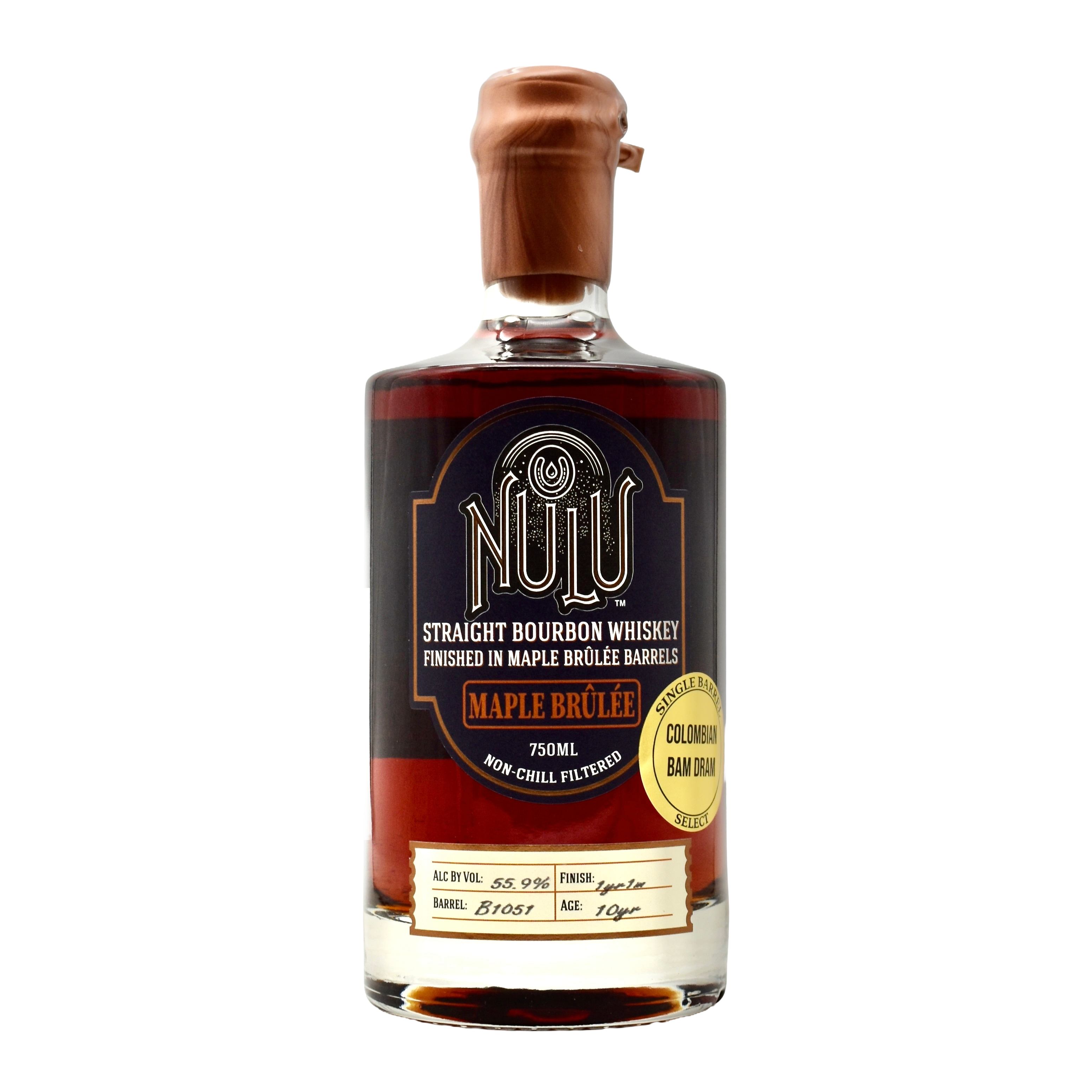 Nulu 10 Year Bourbon Maple Brûlée Single Barrel "Columbian Bam Dram" 750ml